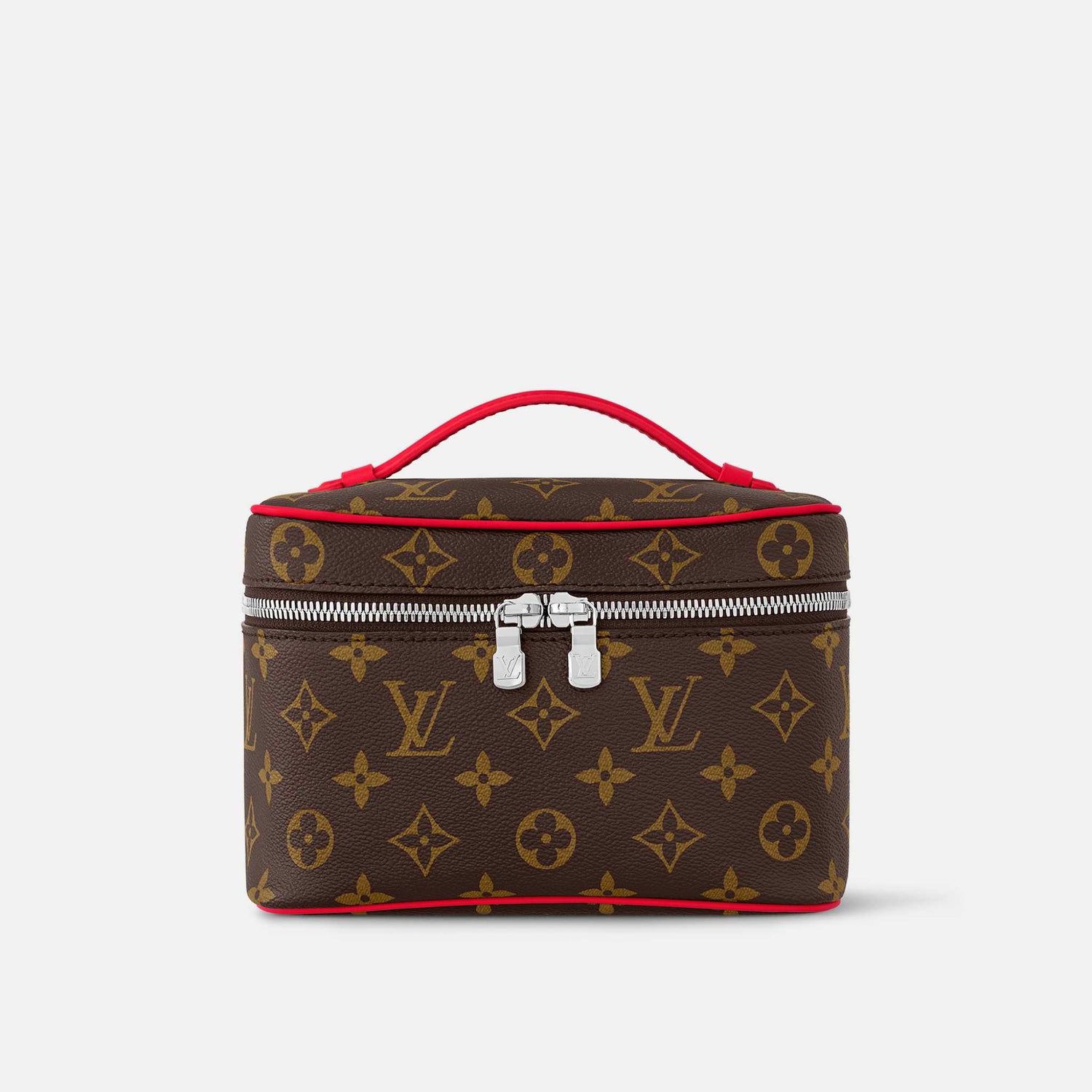 Louis Vuitton Nice Mini Handbag Monogram Canvas, Red, Front