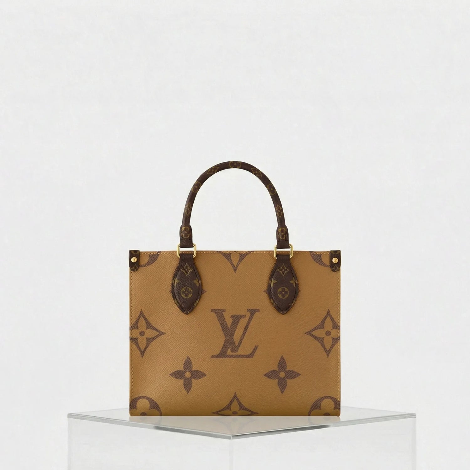 Louis Vuitton OnTheGo PM Handbag Monogram Reverse Coated Canvas, Back