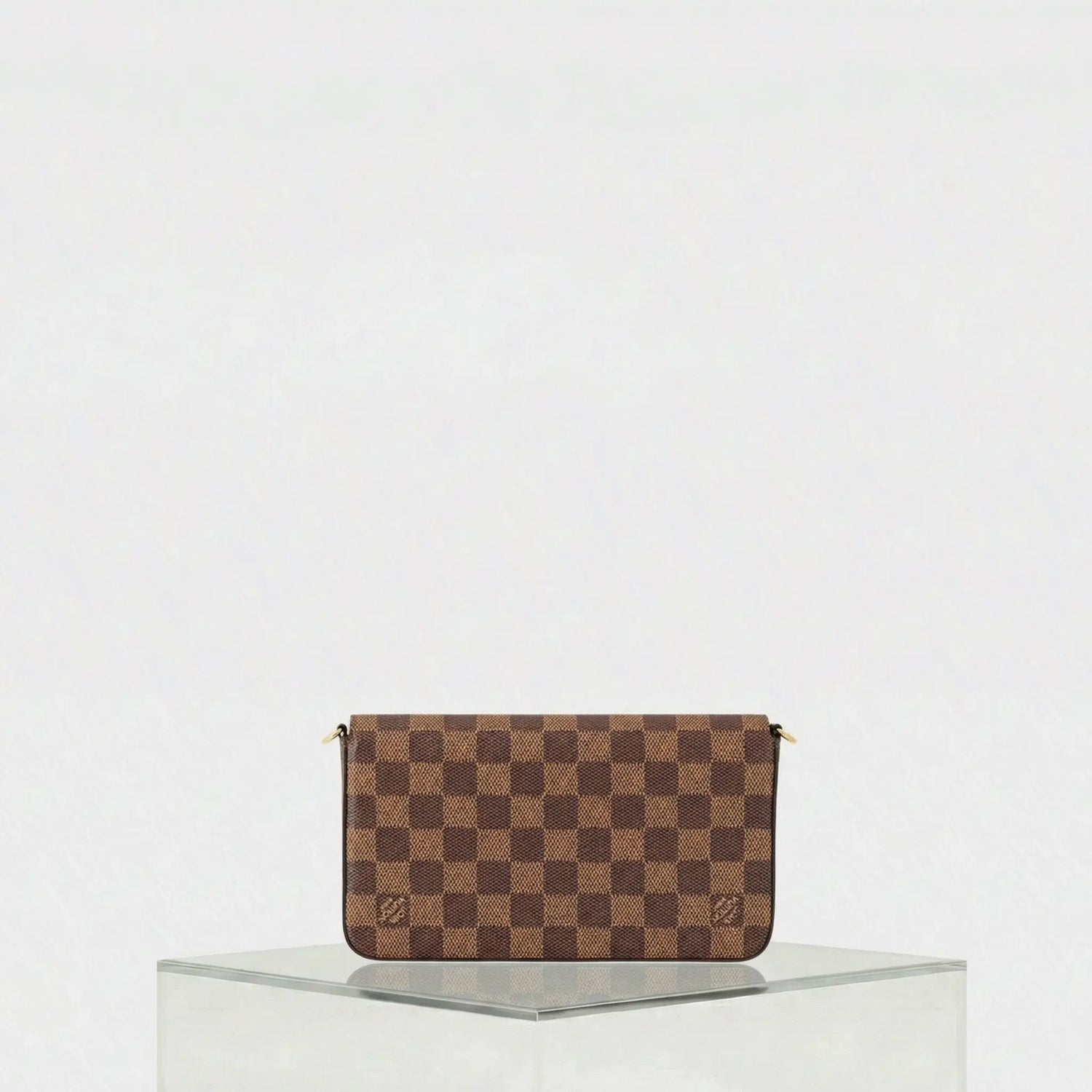 Louis Vuitton Pochette Félicie Handbag Damier Ebene Canvas, Back
