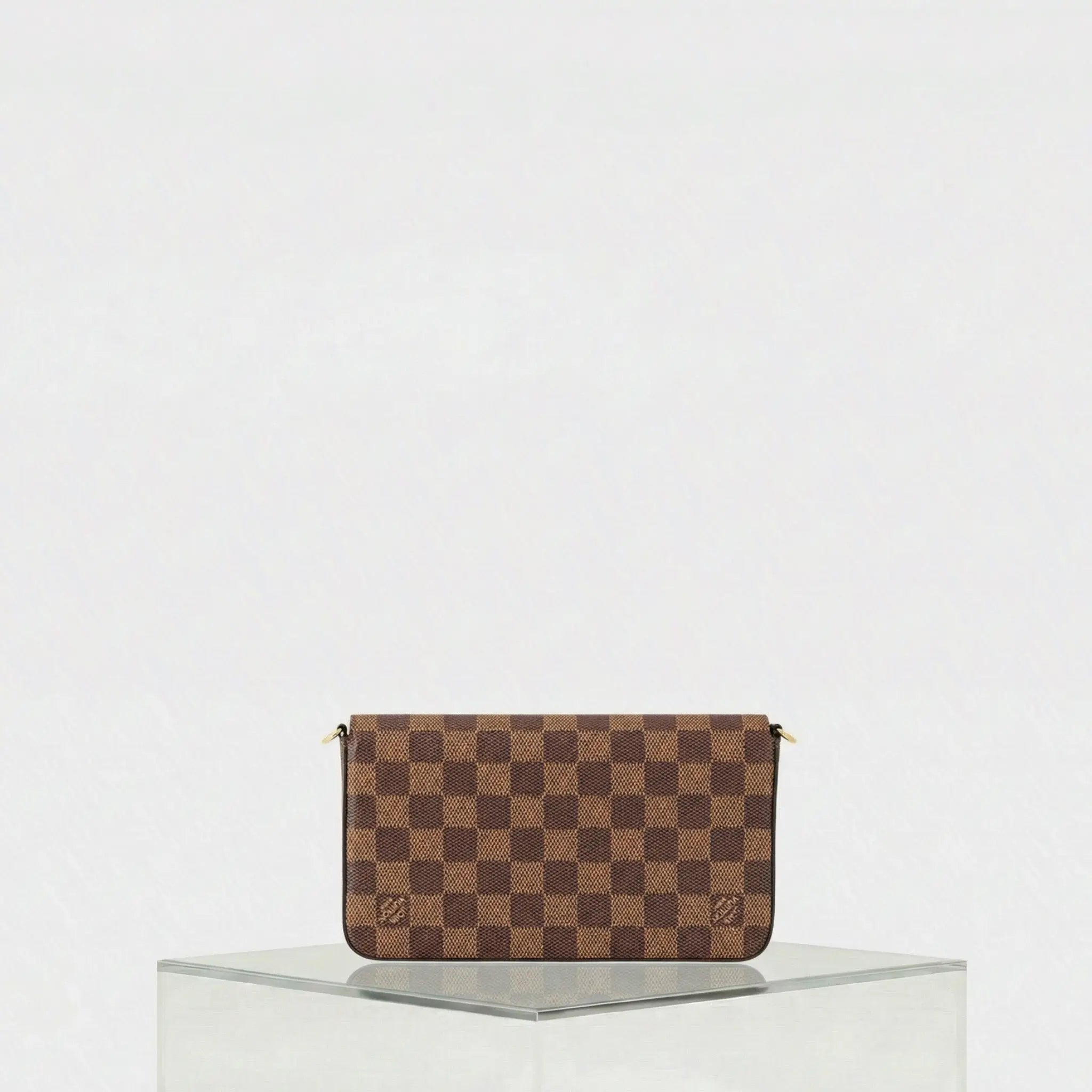 Louis Vuitton Pochette Félicie Handbag Damier Ebene Canvas, Back