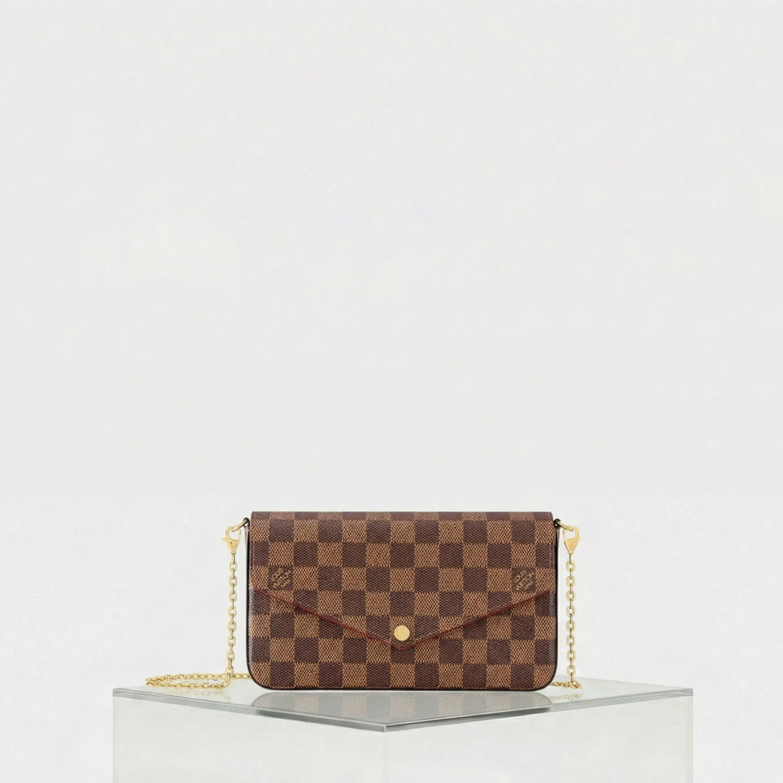 Louis Vuitton Pochette Félicie Handbag Damier Ebene Canvas, Front