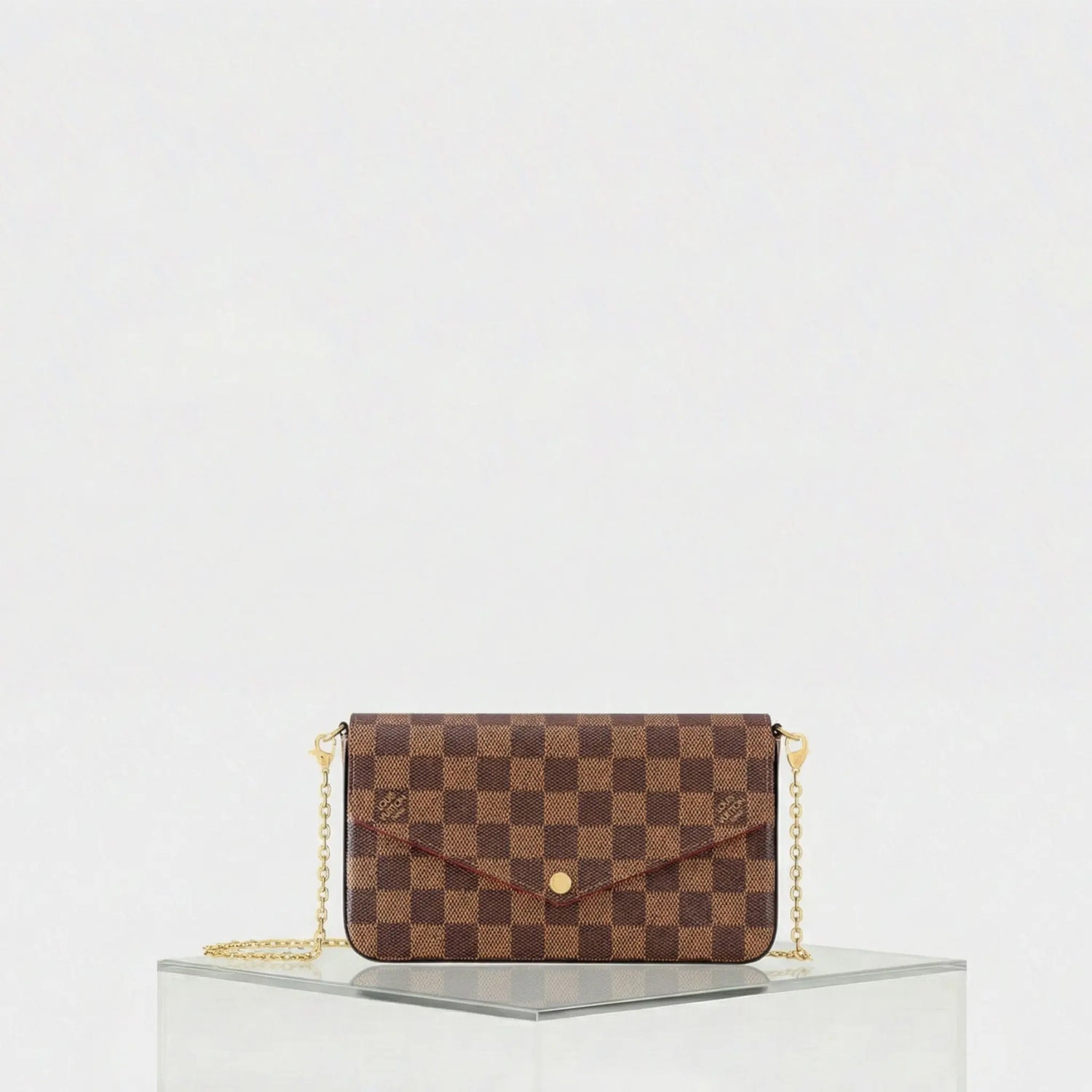 Louis Vuitton Pochette Félicie Handbag Damier Ebene Canvas, Front