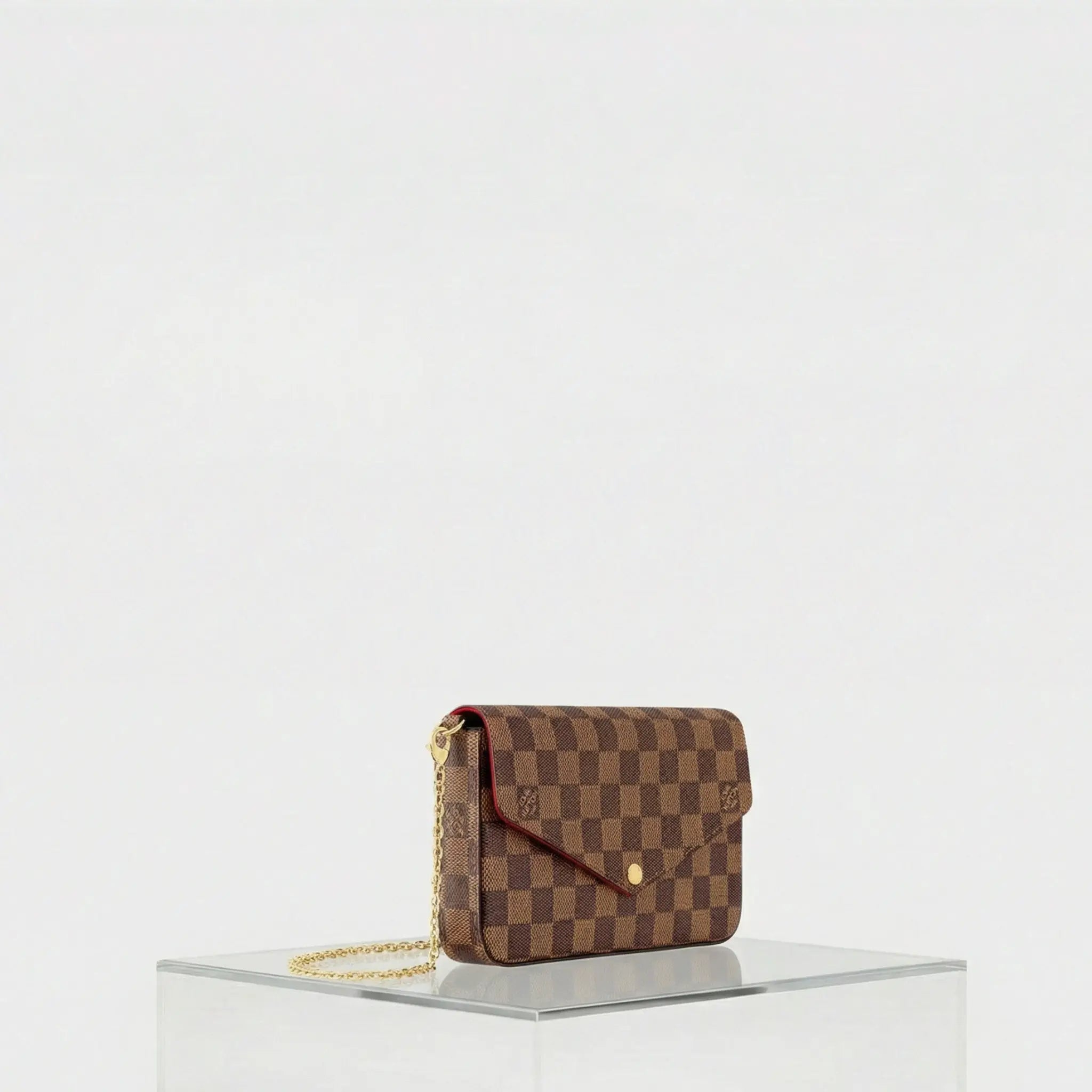 Louis Vuitton Pochette Félicie Handbag Damier Ebene Canvas, Side