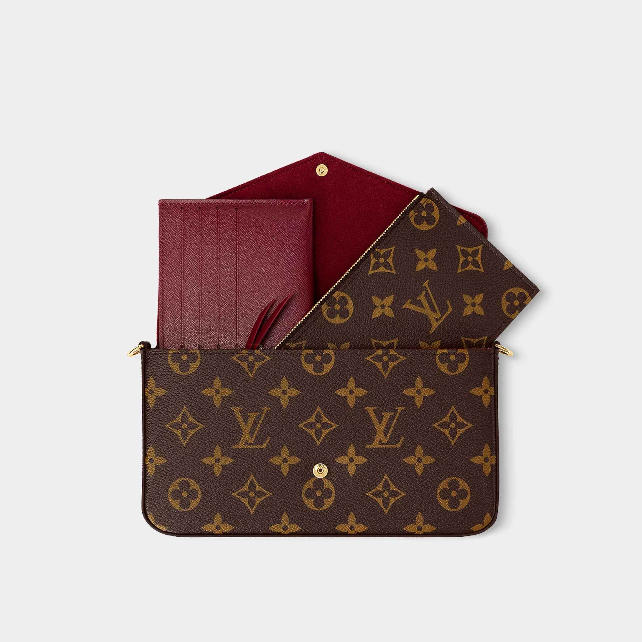 Louis Vuitton Pochette Félicie Handbag Monogram Canvas, Set