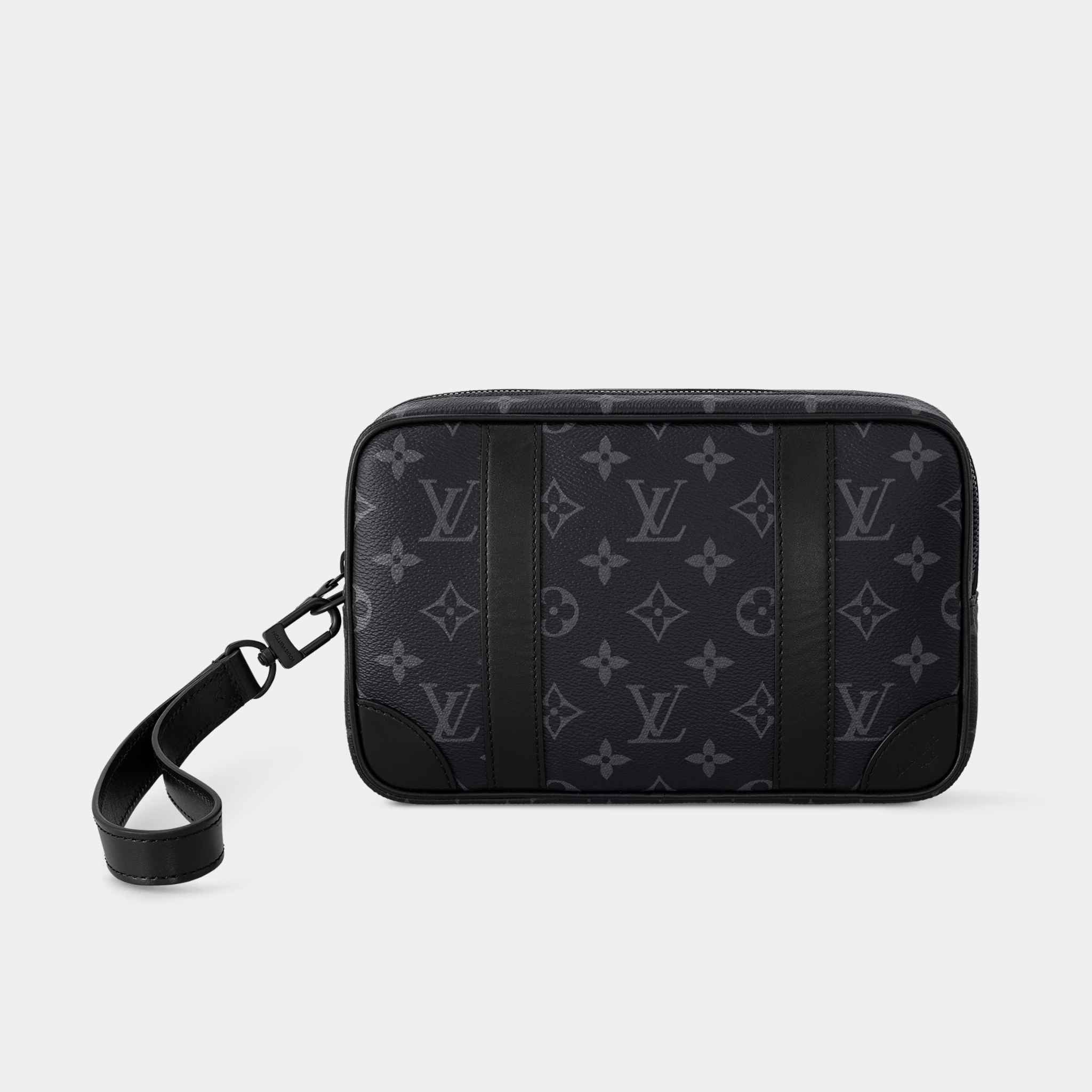 Louis Vuitton Pochette Kasai Monogram Eclipse Canvas, Front