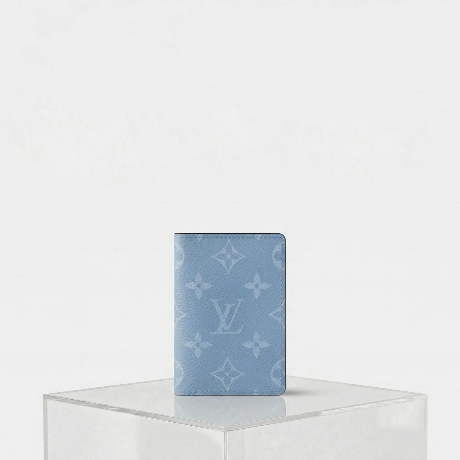 Louis Vuitton Pocket Organiser Taigarama, Sky Blue, Front, Studio