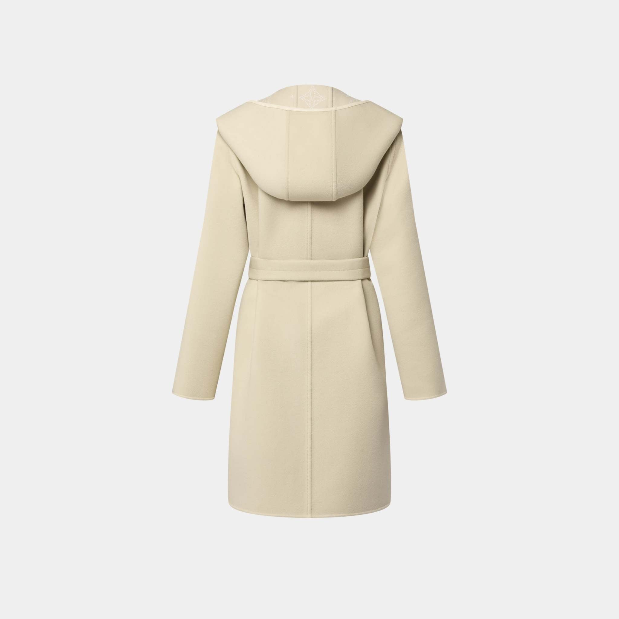 Louis Vuitton Reversible Signature Hooded Wrap Coat , Back