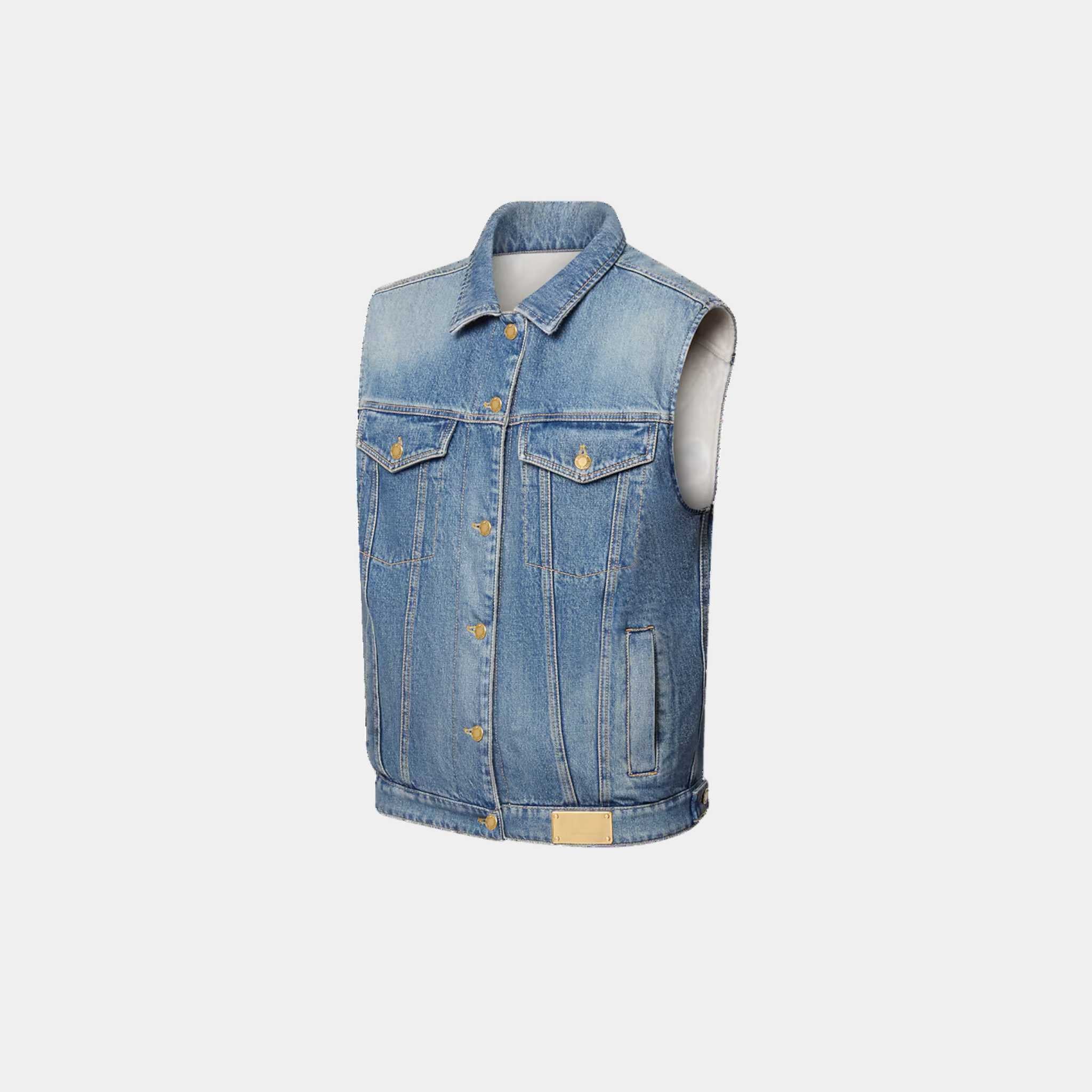 Louis Vuitton Reversible Sleeveless Denim Jacket, Side