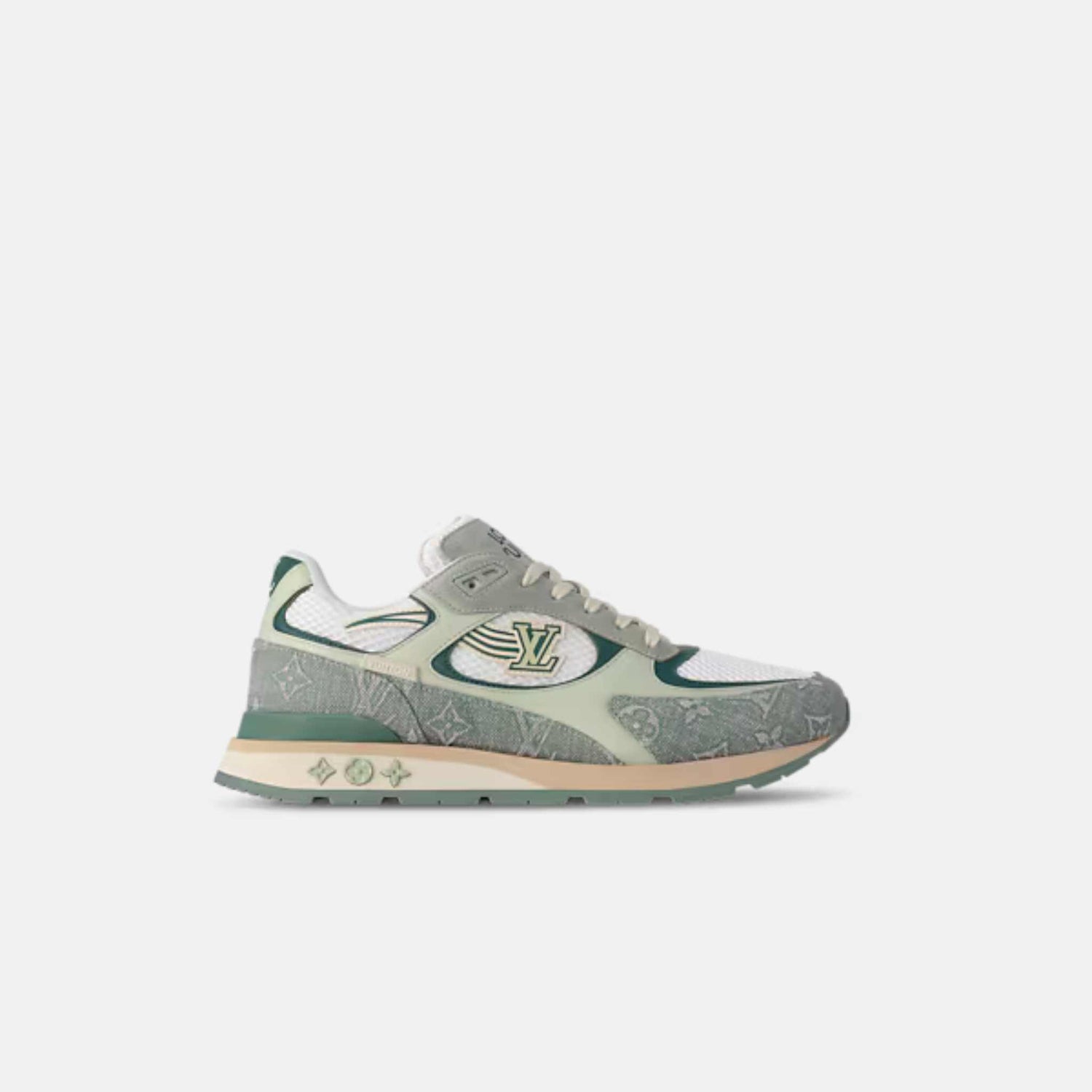 Louis Vuitton Run Away Sneaker Monogram Denim And Mesh, Green, Side