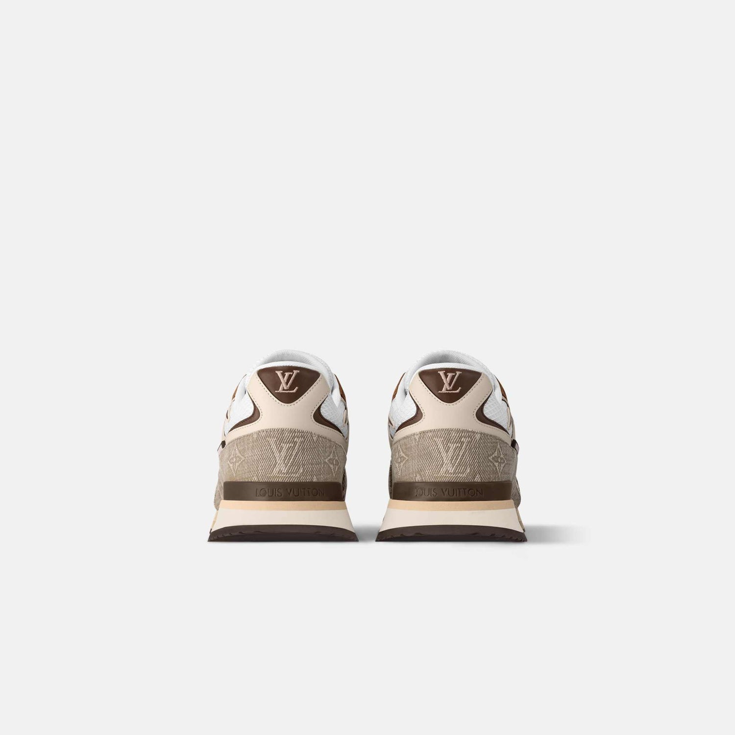 Louis Vuitton Run Away Sneaker Monogram Denim And Mesh, Moka Brown, Back