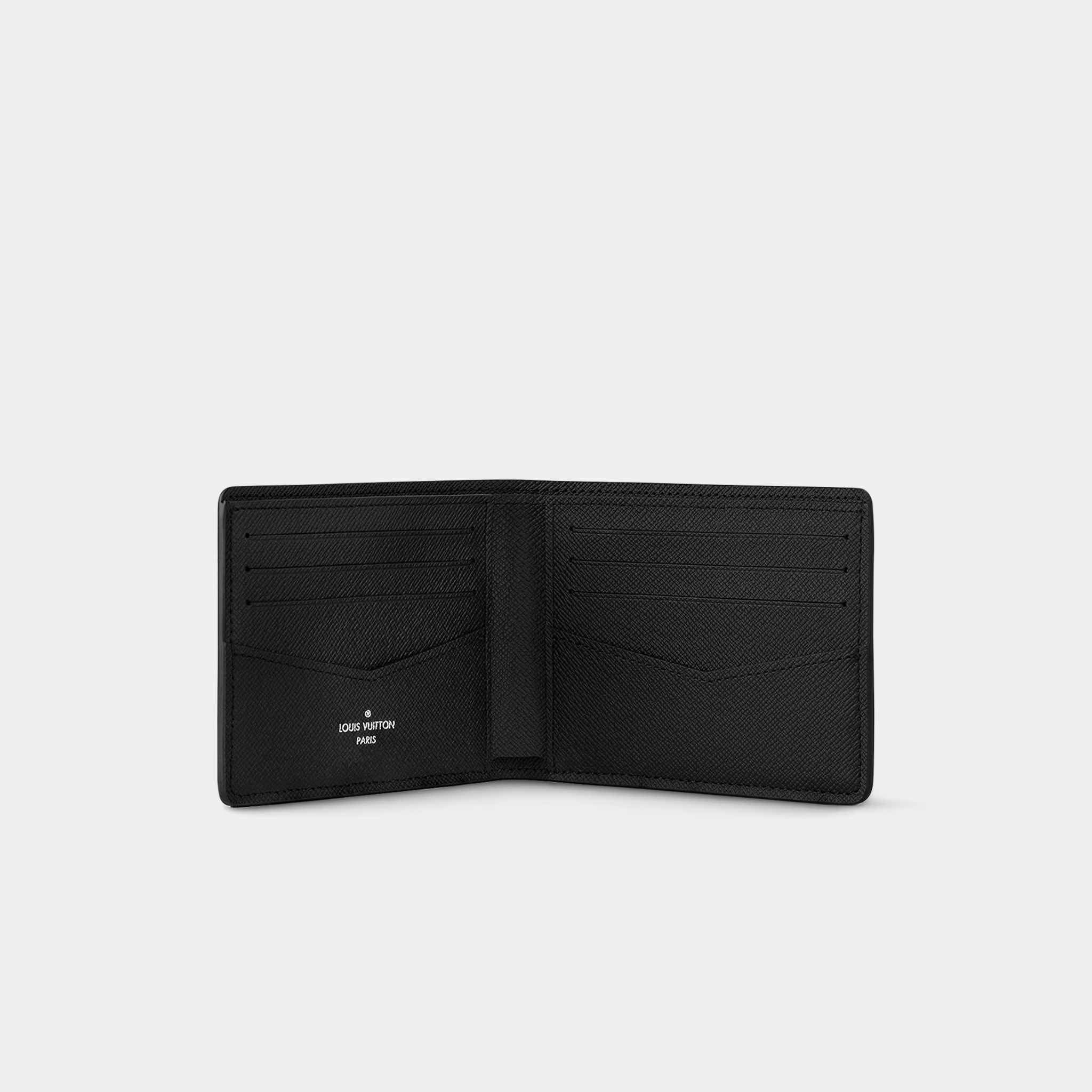 Louis Vuitton Slender Wallet Monogram Eclipse Canvas, Black, Inside