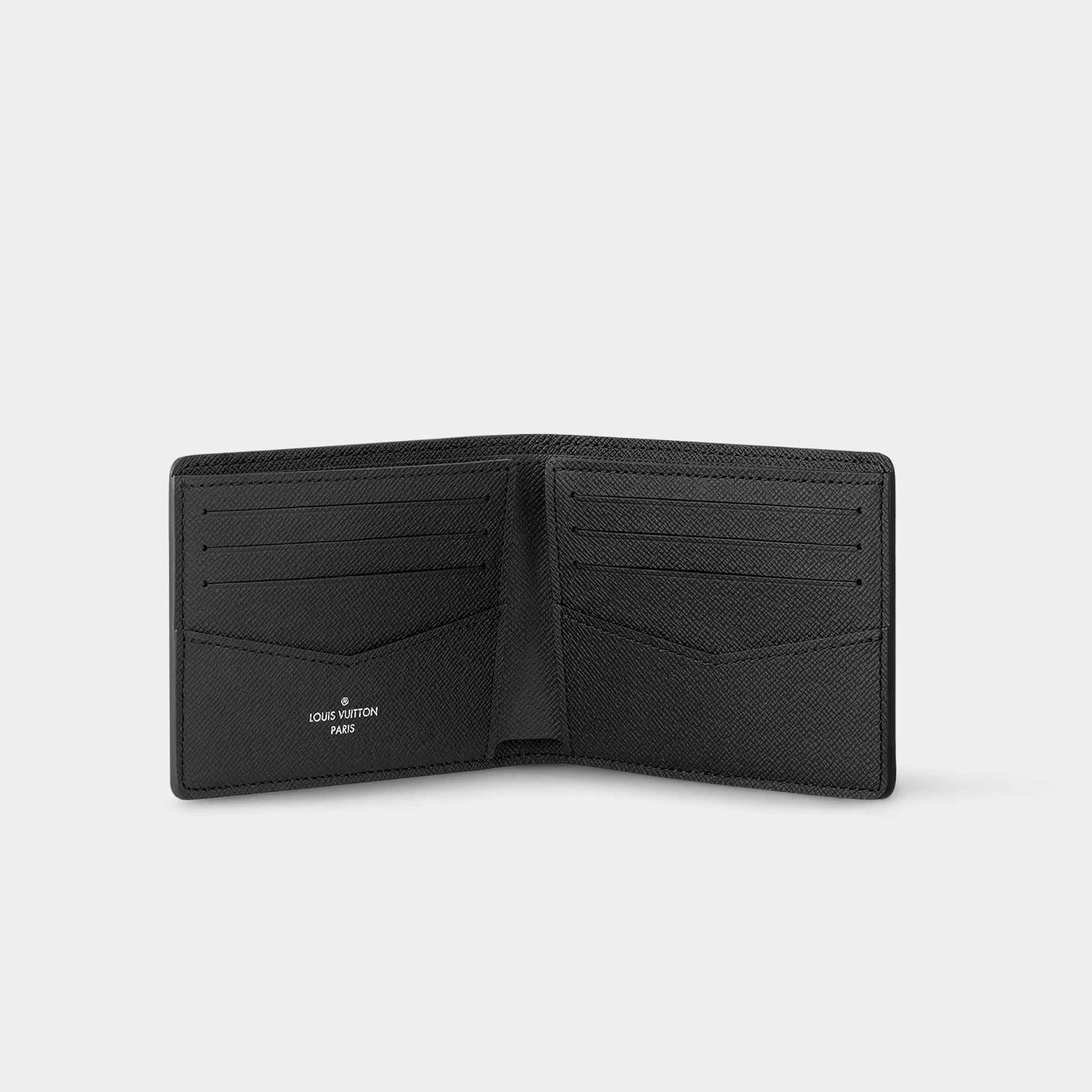 Louis Vuitton Slender Wallet Monogram Eclipse Canvas, Black, Inside