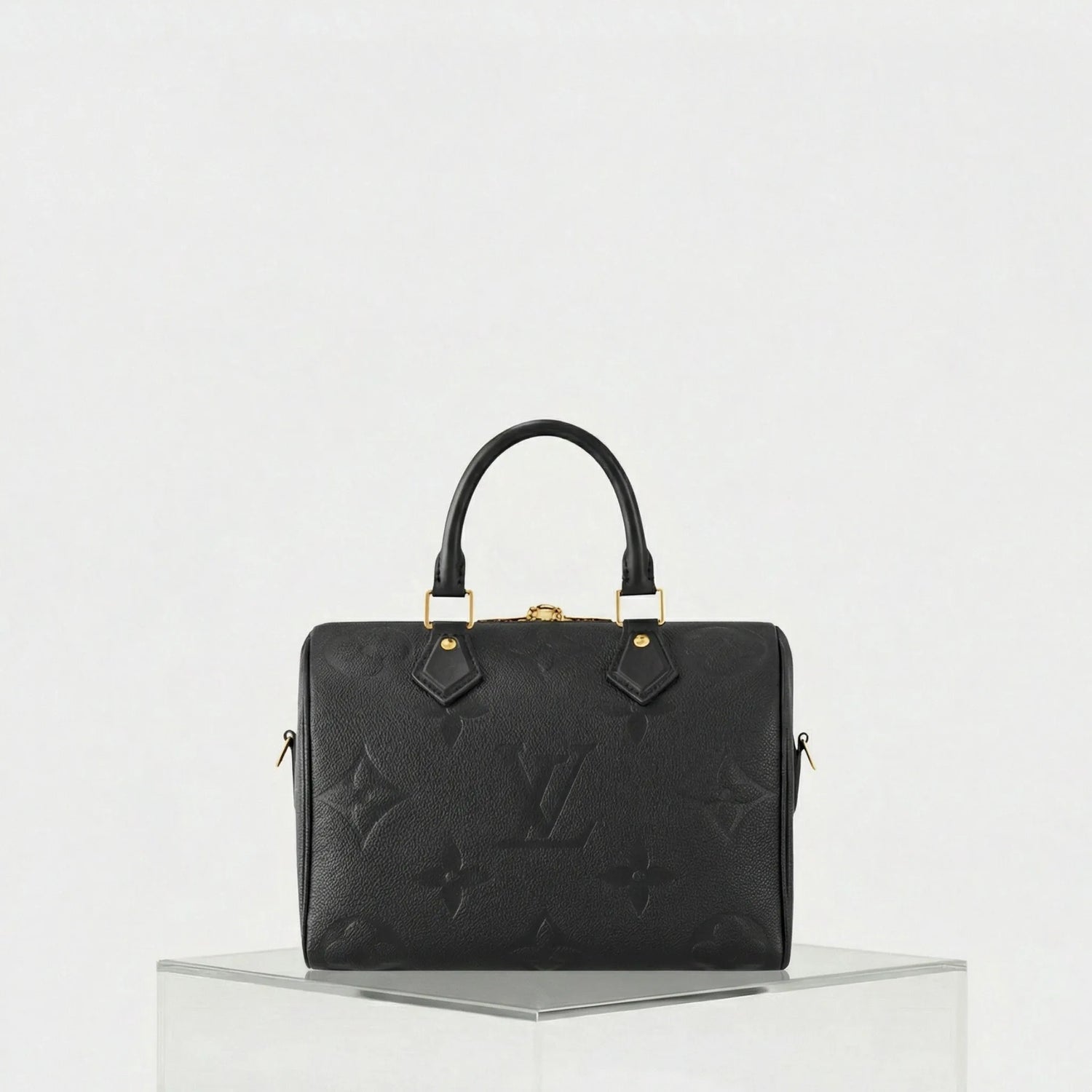 Louis Vuitton Speedy Bandouliere 25 Bag Monogram Empreinte, Black, Back