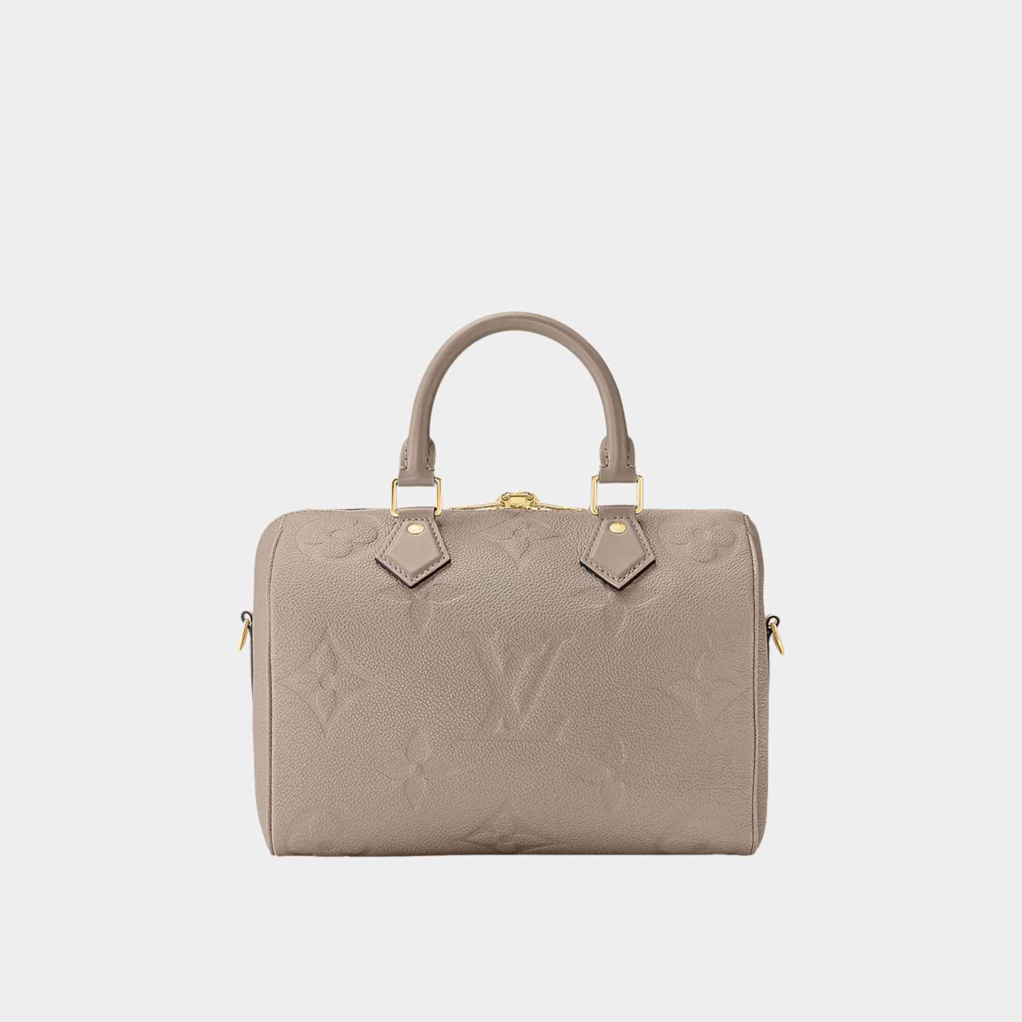 Louis Vuitton Speedy Bandouliere 25 Bag Monogram Empreinte, Tourterelle, Back