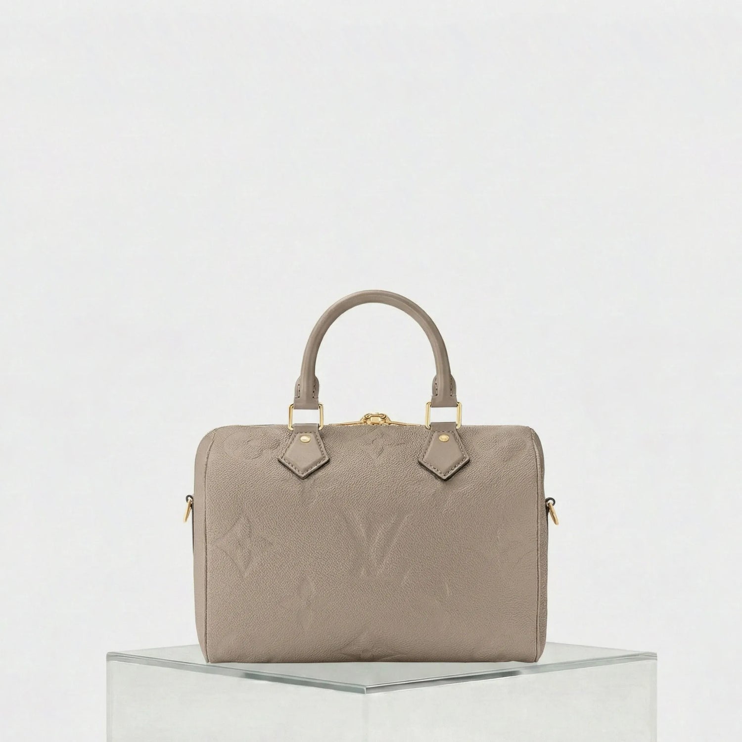 Louis Vuitton Speedy Bandouliere 25 Bag Monogram Empreinte, Tourterelle, Back
