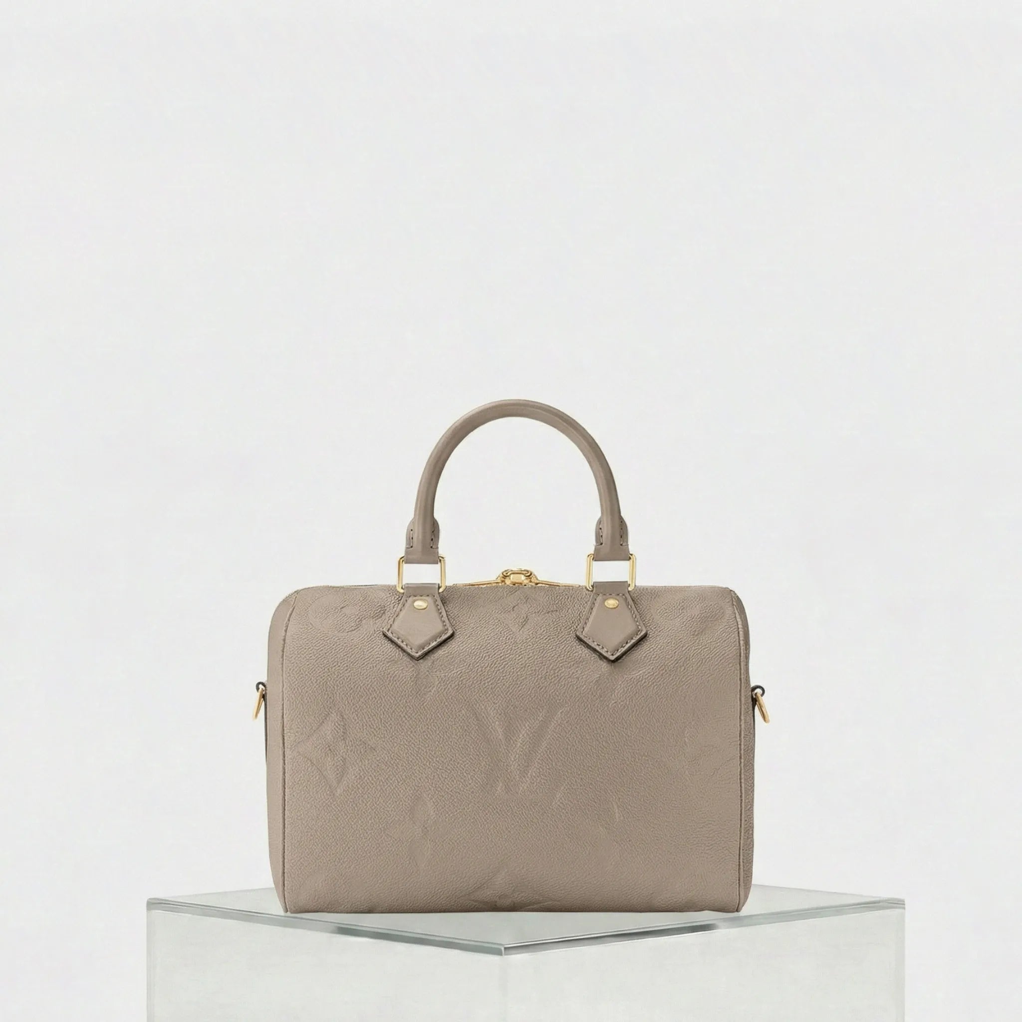 Louis Vuitton Speedy Bandouliere 25 Bag Monogram Empreinte, Tourterelle, Back