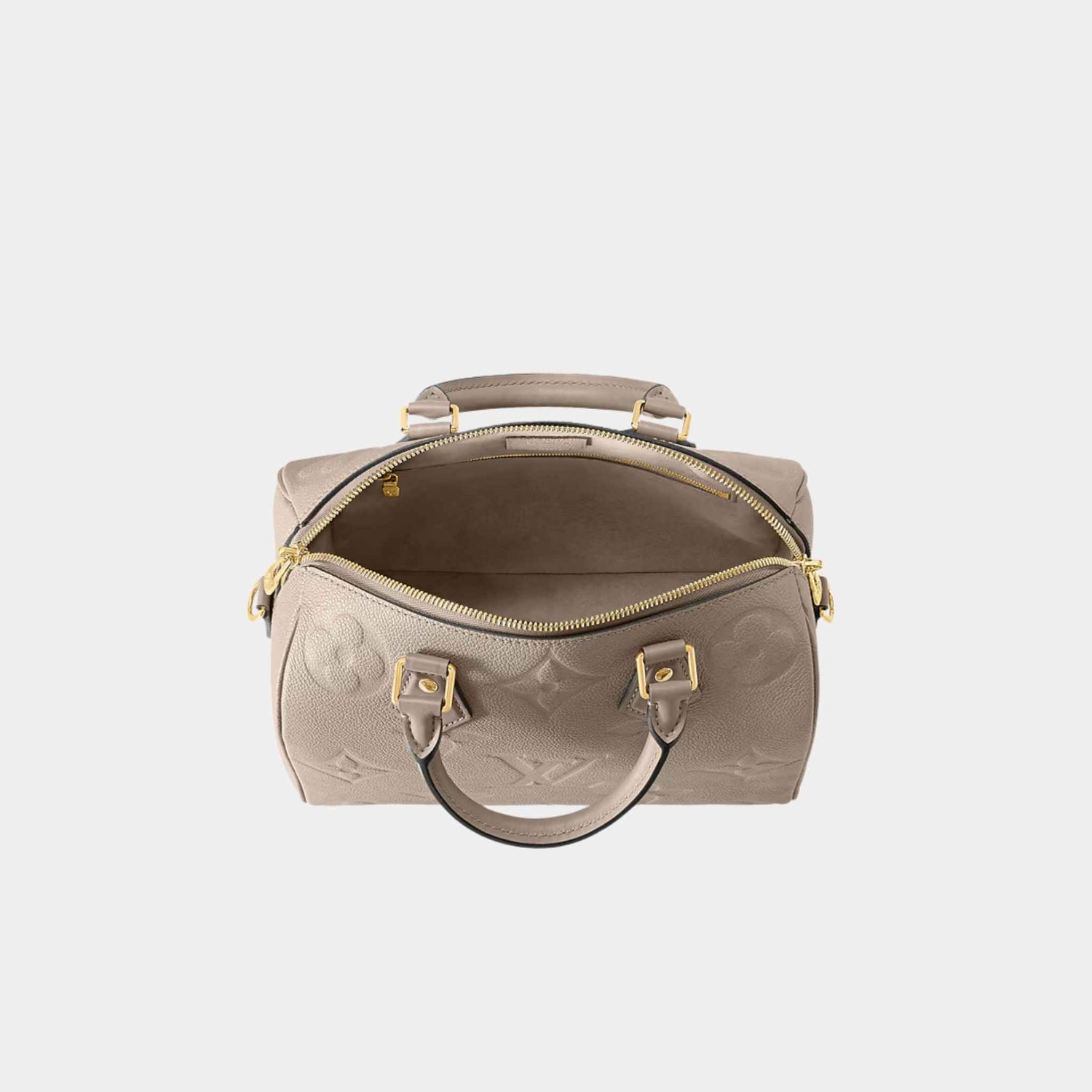 Louis Vuitton Speedy Bandouliere 25 Bag Monogram Empreinte, Tourterelle, Top