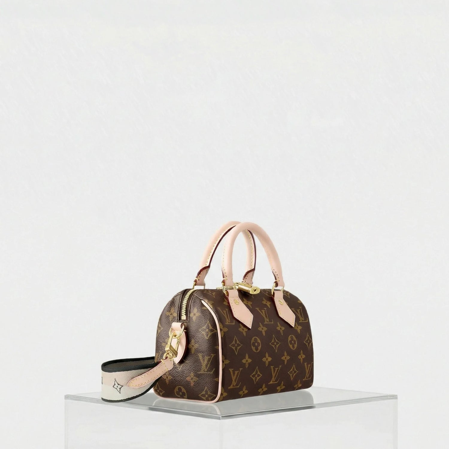 Louis Vuitton Speedy Bandouliere 20 Handbag Monogram Canvas, Black, Side