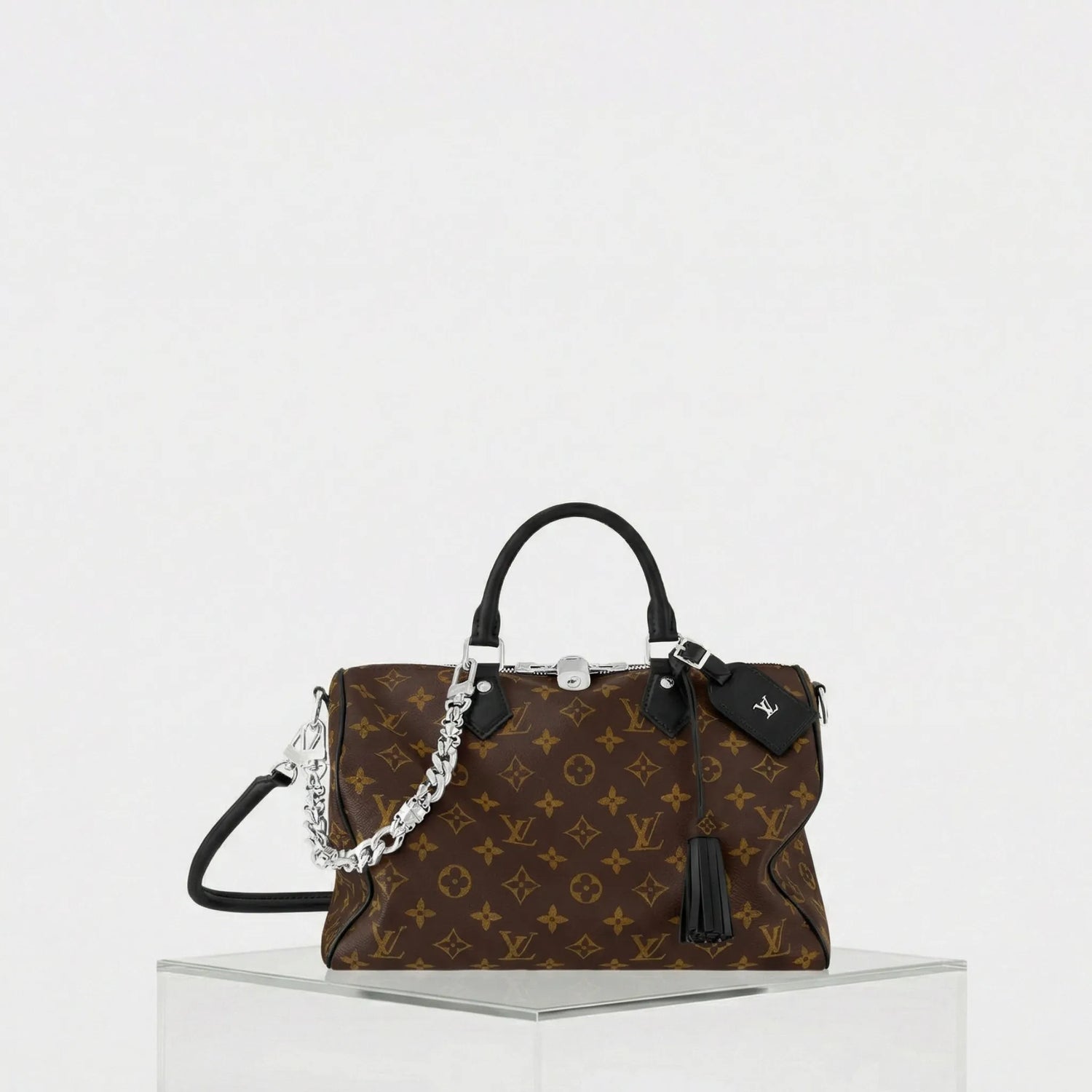Louis Vuitton Speedy Soft 30 Dark Monogram Canvas, Front