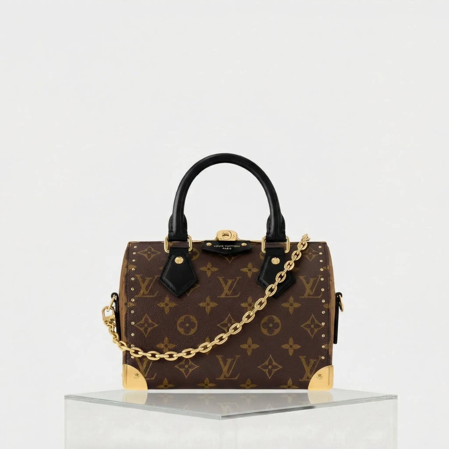 Louis Vuitton Speedy Trunk 20 Monogram Handbag, Front