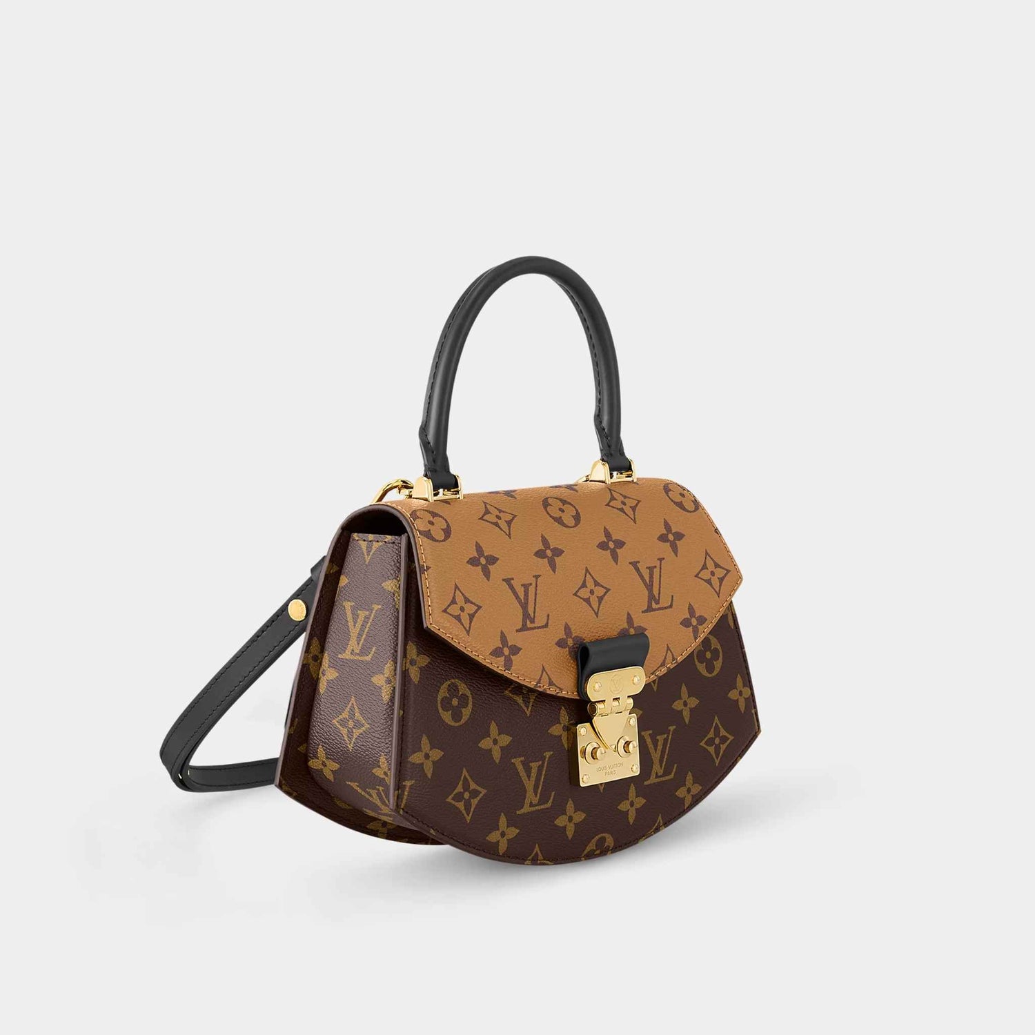 Louis Vuitton Tilsitt Handbag Monogram and Monogram Reverse Canvas, Side