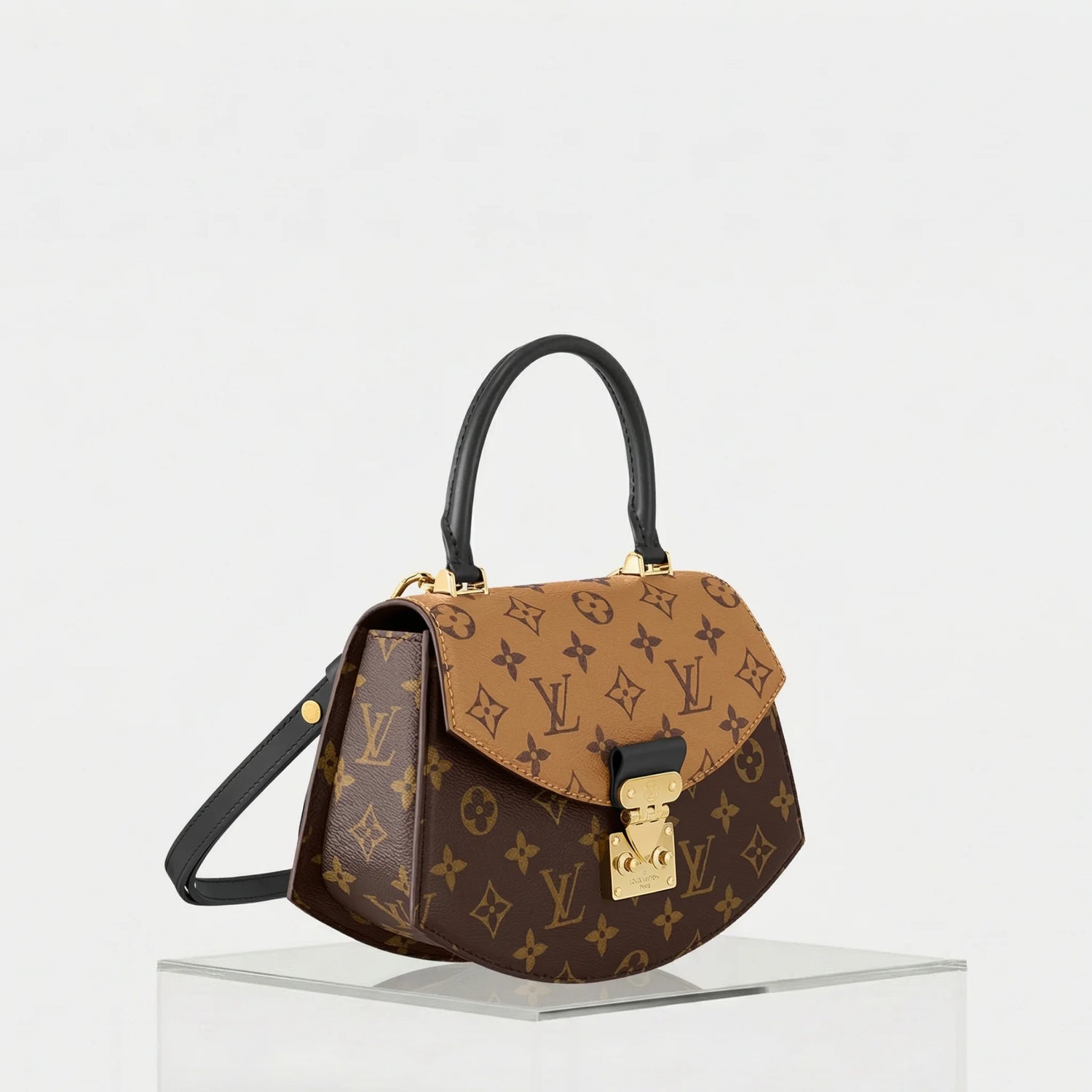 Louis Vuitton Tilsitt Handbag Monogram and Monogram Reverse Canvas, Side
