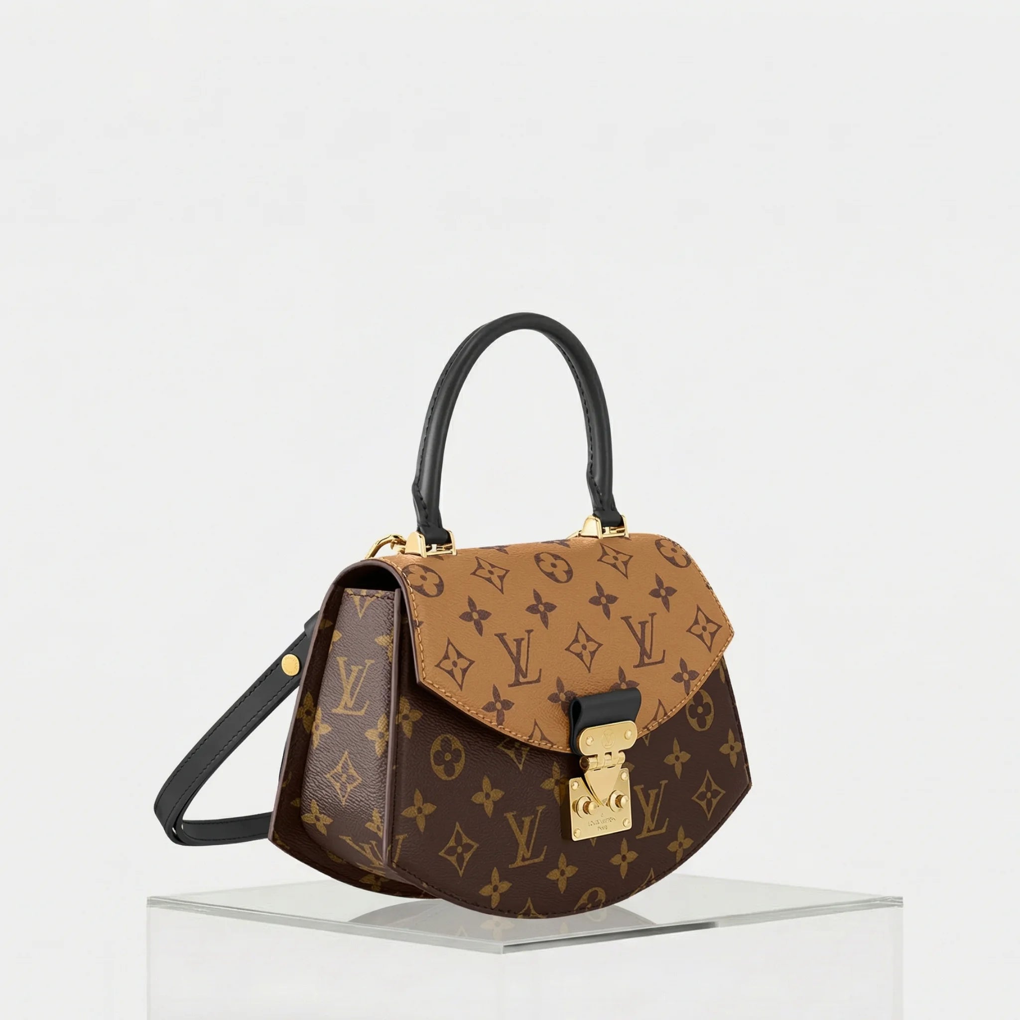 Louis Vuitton Tilsitt Handbag Monogram and Monogram Reverse Canvas, Side