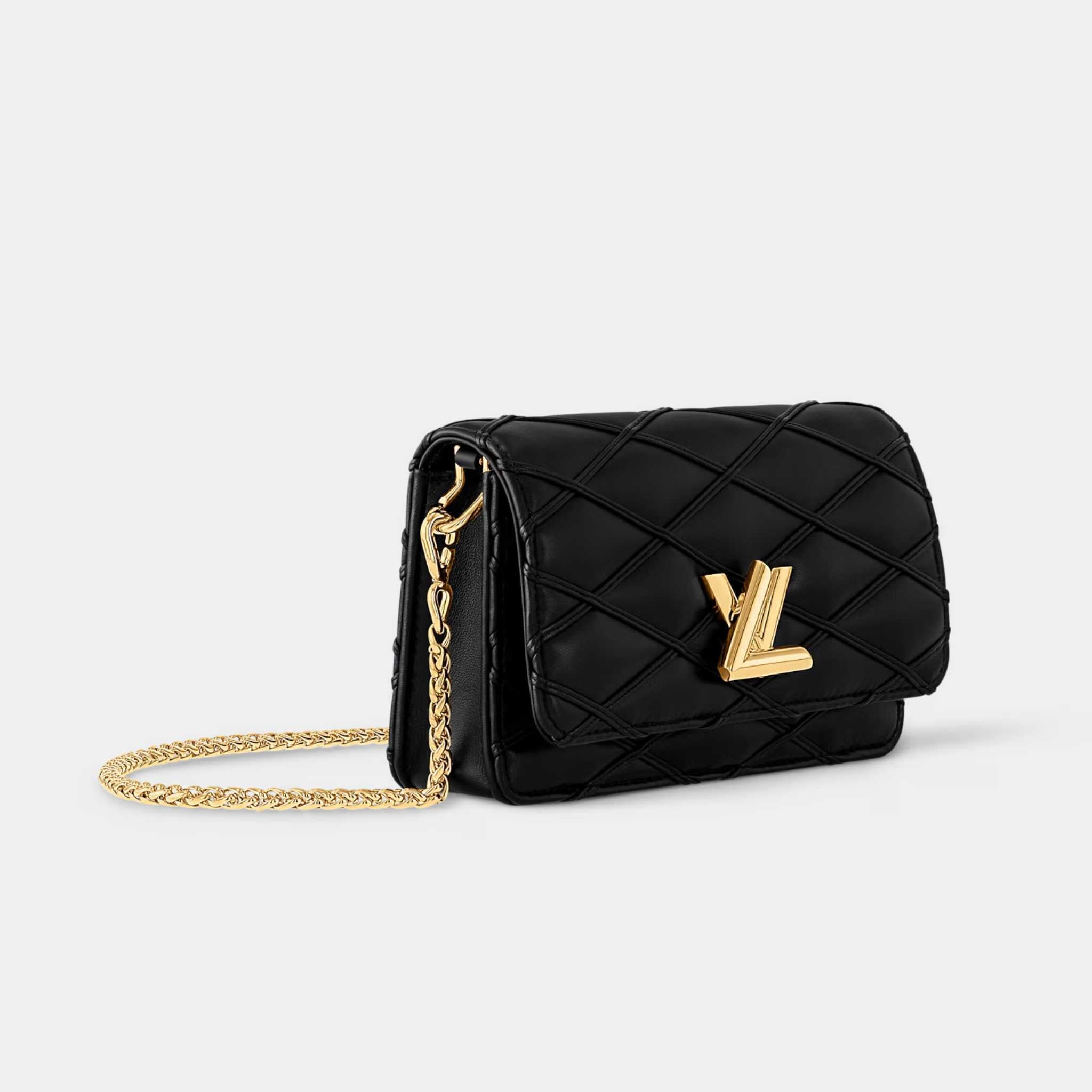 Louis Vuitton Wallet On Chain GO-14 Black Handbag, Side