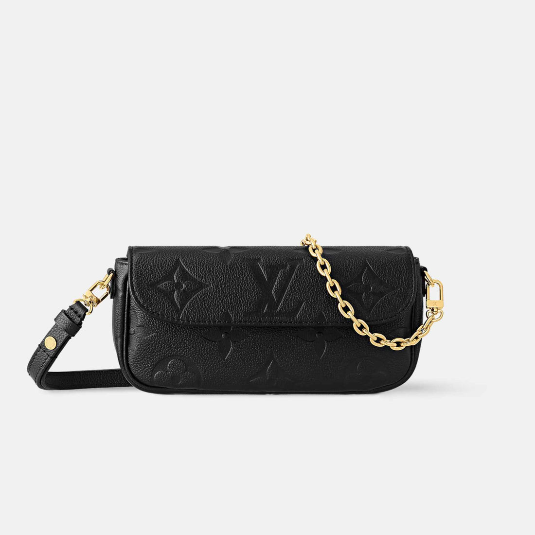 Louis Vuitton Wallet On Chain Ivy Handbag Monogram Empreinte,Black, Front