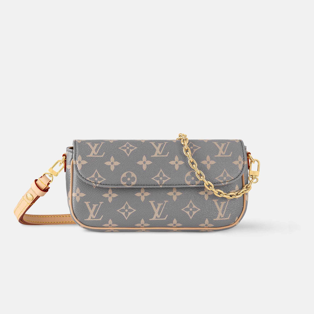 Louis Vuitton Wallet On Chain Ivy Trianon Gray Monogram-Coated Canvas Runway Collection , front