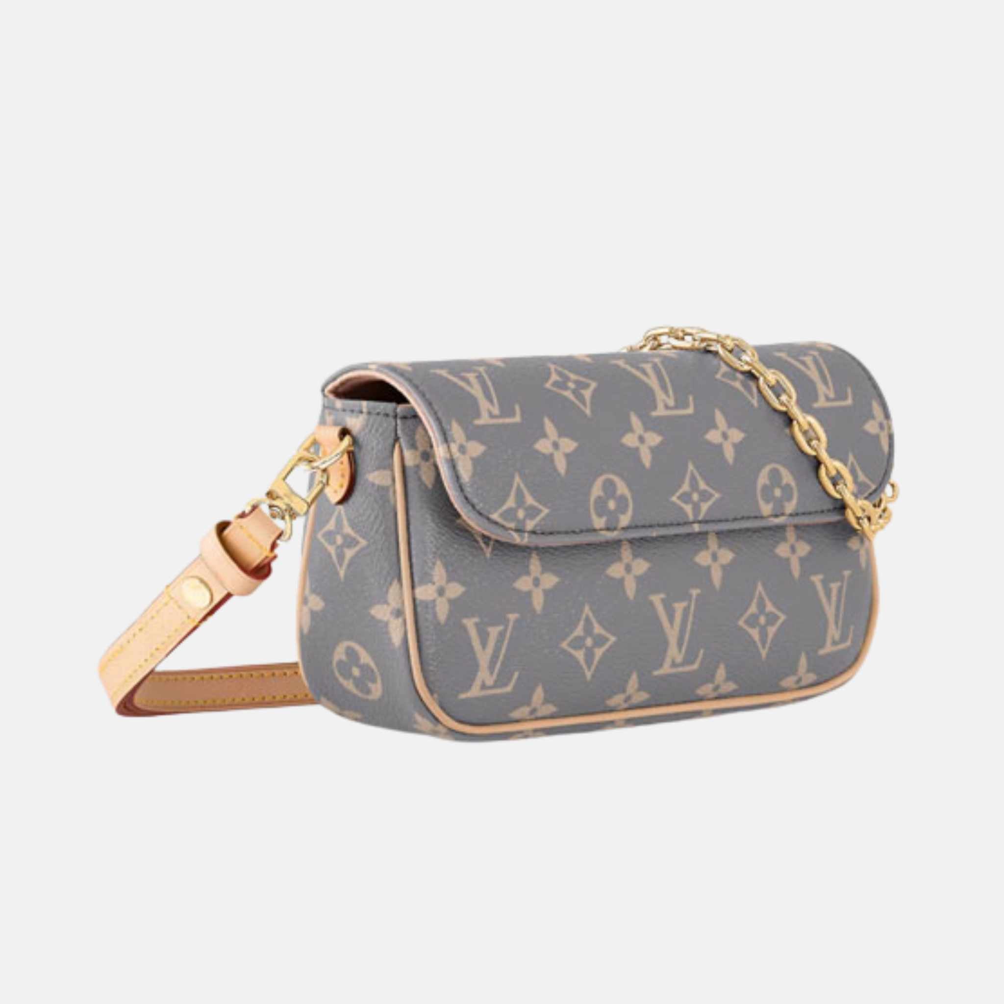 Louis Vuitton Wallet On Chain Ivy Trianon Gray Monogram-Coated Canvas Runway Collection , Side