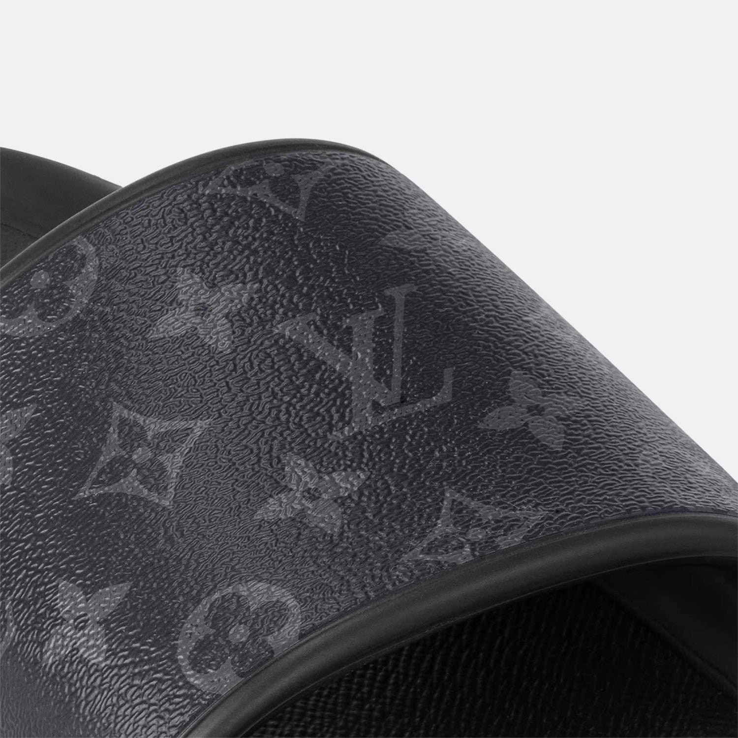 Louis Vuitton Waterfront Mule, Monogram Eclipse, Closeup 