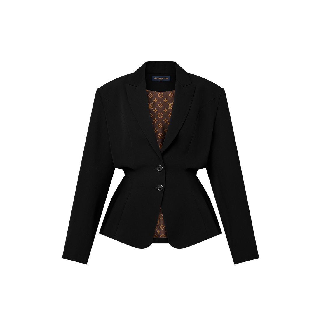 Wool Crepe Drawstring Blazer