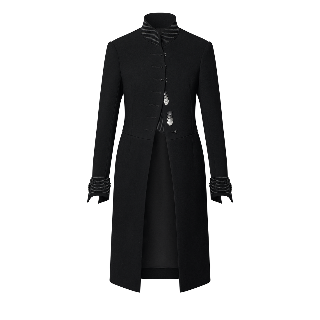 Wool Crepe Riding Coat 