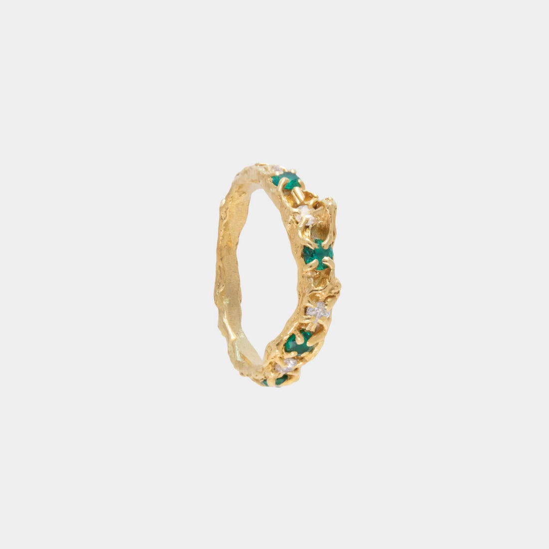 Loveness Lee Alba Emerald Moissanite Ring, Side