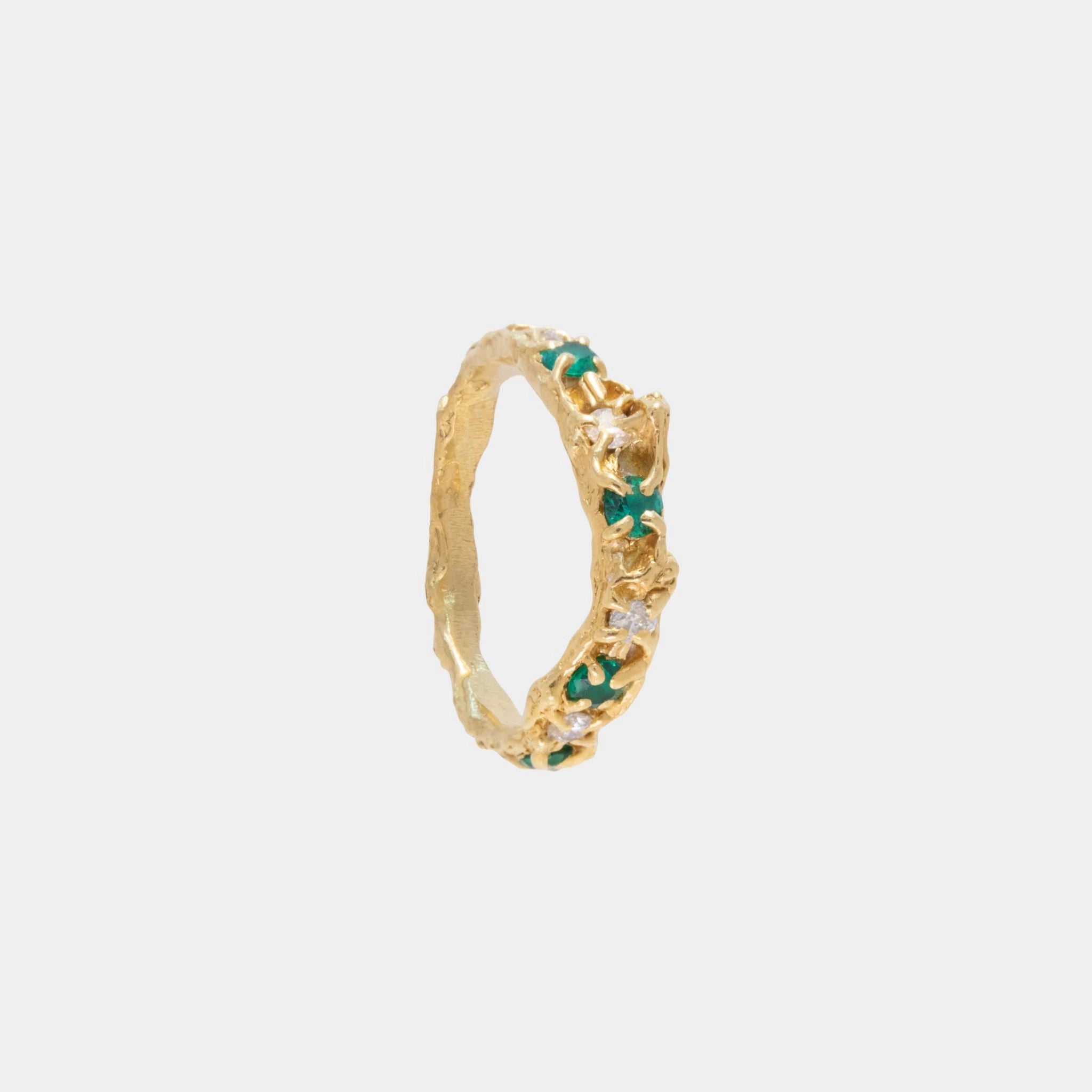 Loveness Lee Alba Emerald Moissanite Ring, Side