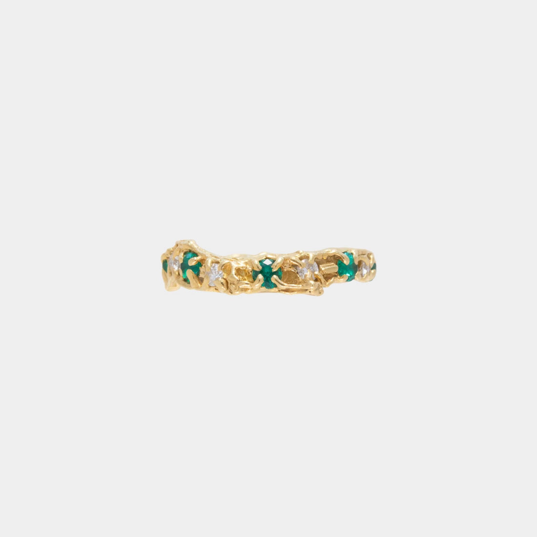 Loveness Lee Alba Emerald Moissanite Ring, Front