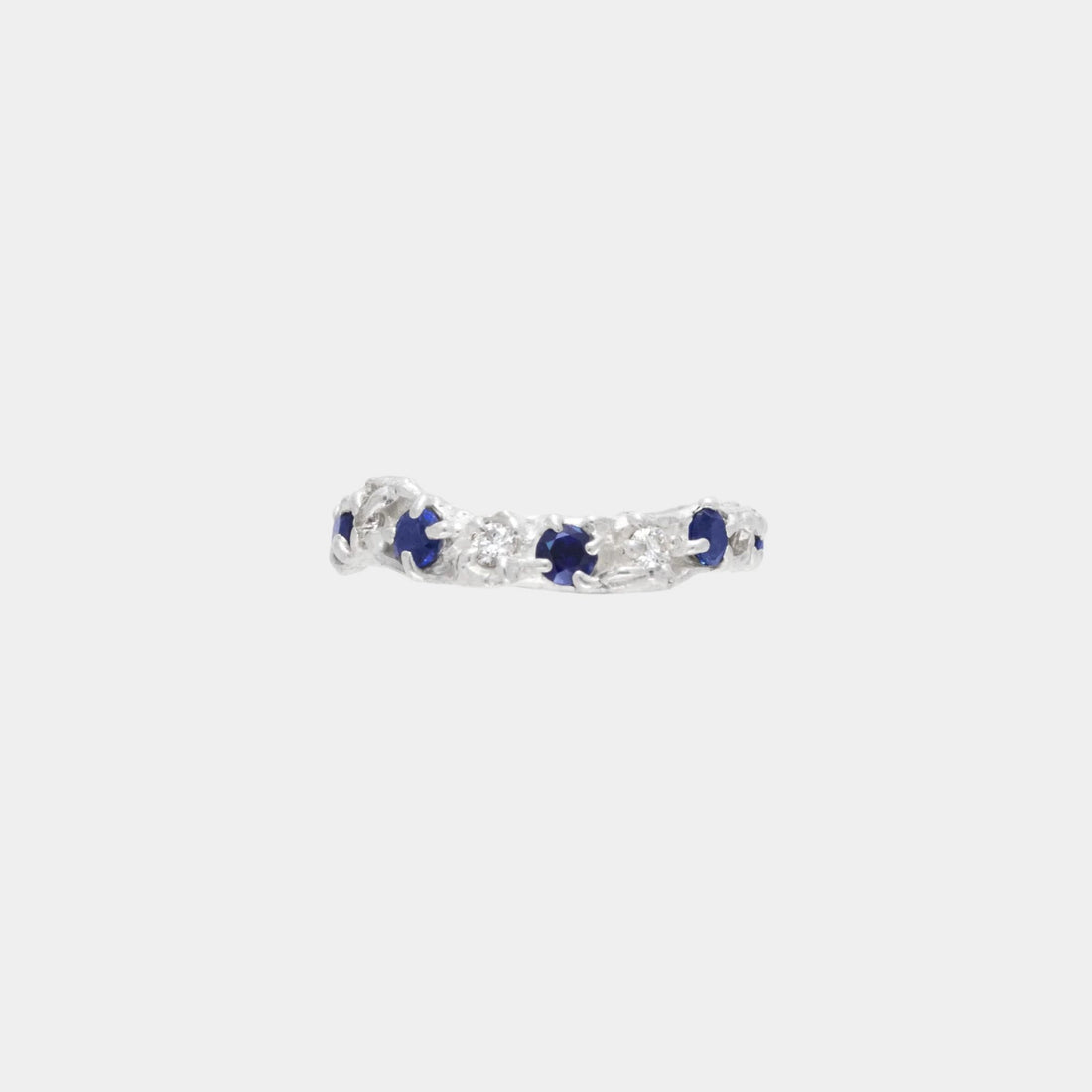 Alba Sapphire Moissanite Argenti Ring