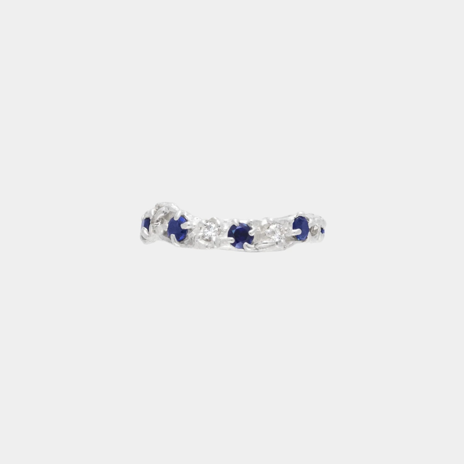 Alba Sapphire Moissanite Argenti Ring