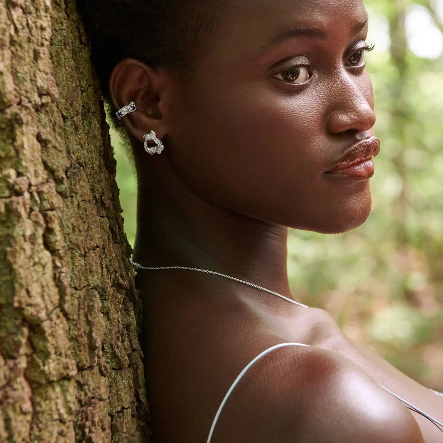 Loveness Lee Cea Earrings, Silver, Model