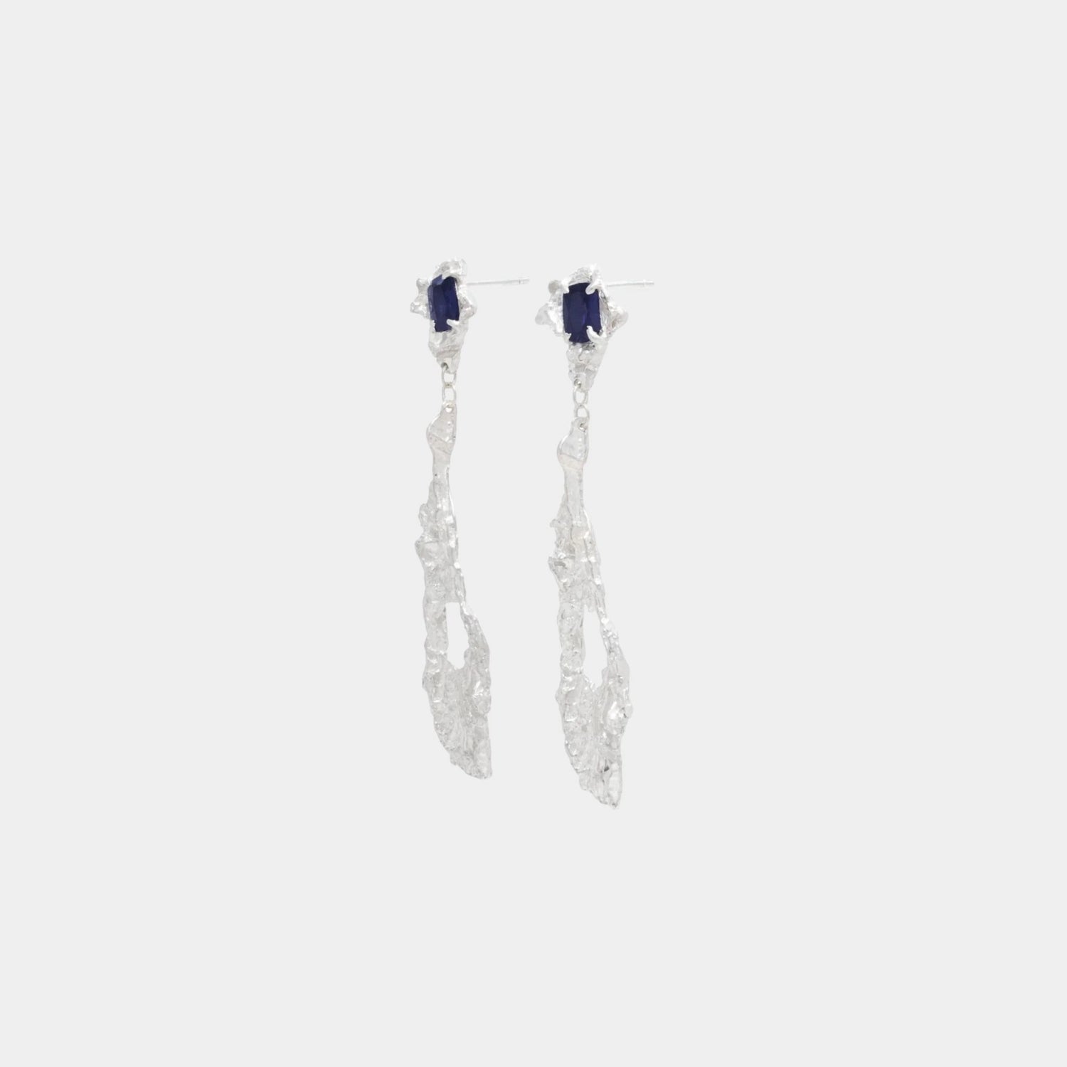 Loveness Lee Ceciliae Sapphire Argenti Earrings, Side
