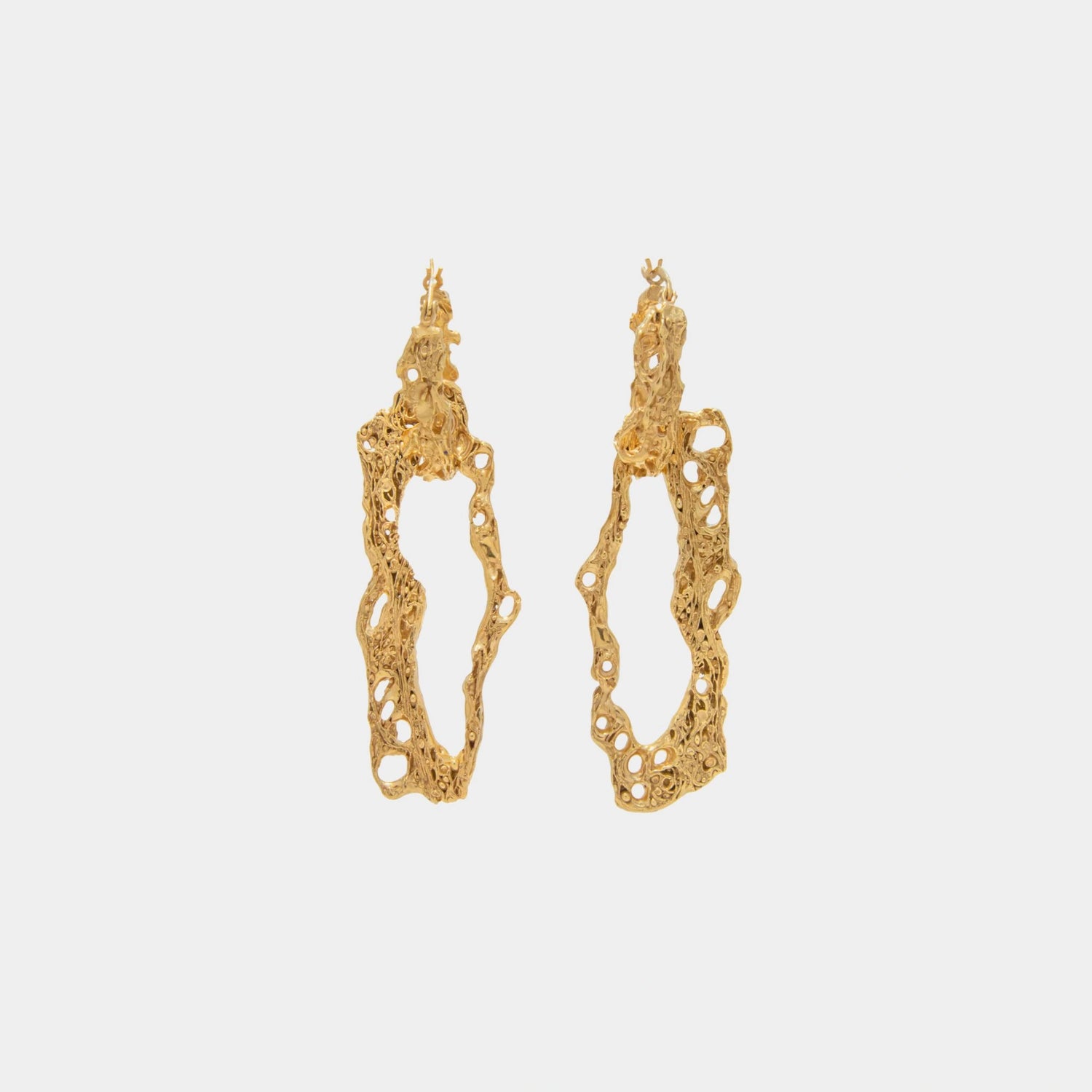 Loveness lee Espostoa Gold plated  Earrings, Front