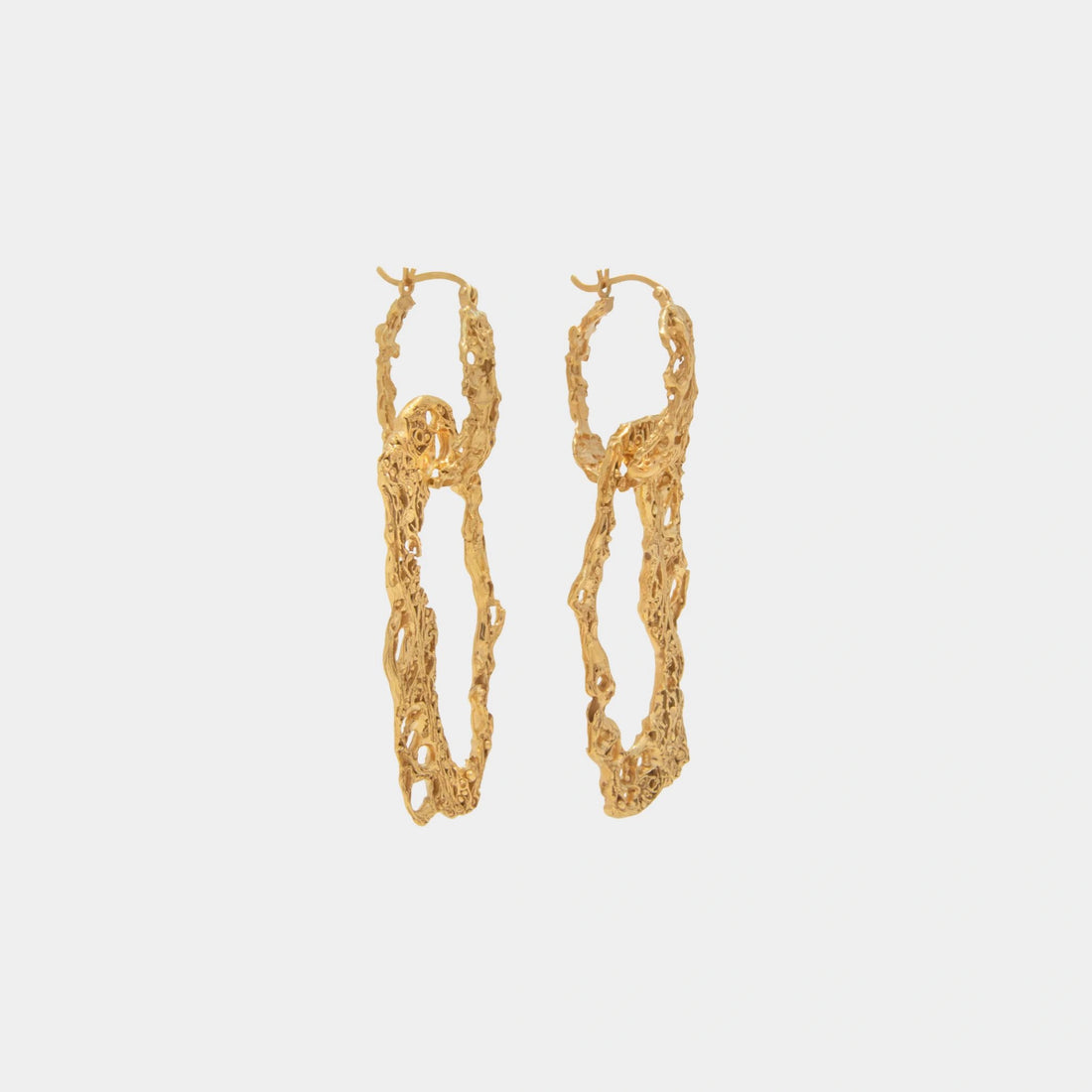 Loveness lee Espostoa Gold plated  Earrings, Side