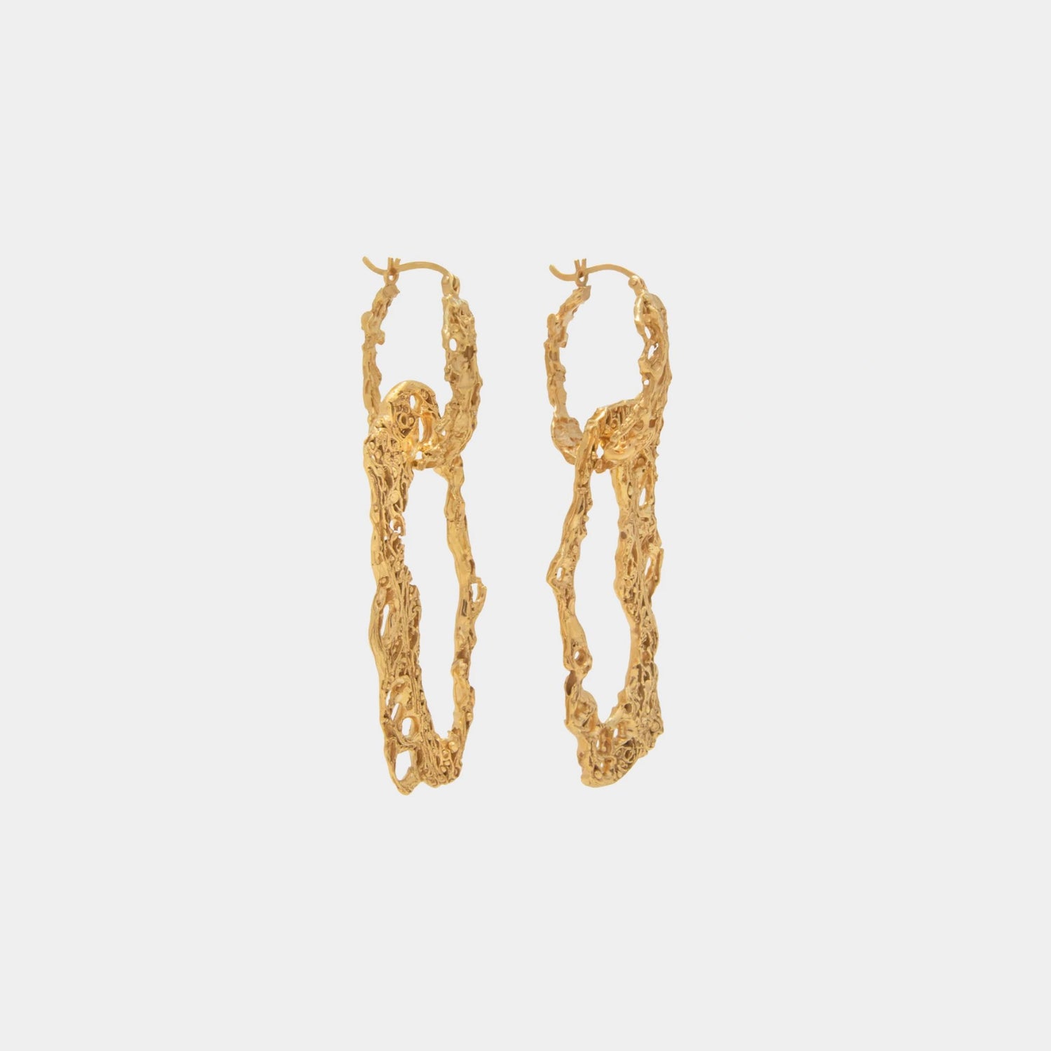 Loveness lee Espostoa Gold plated  Earrings, Side