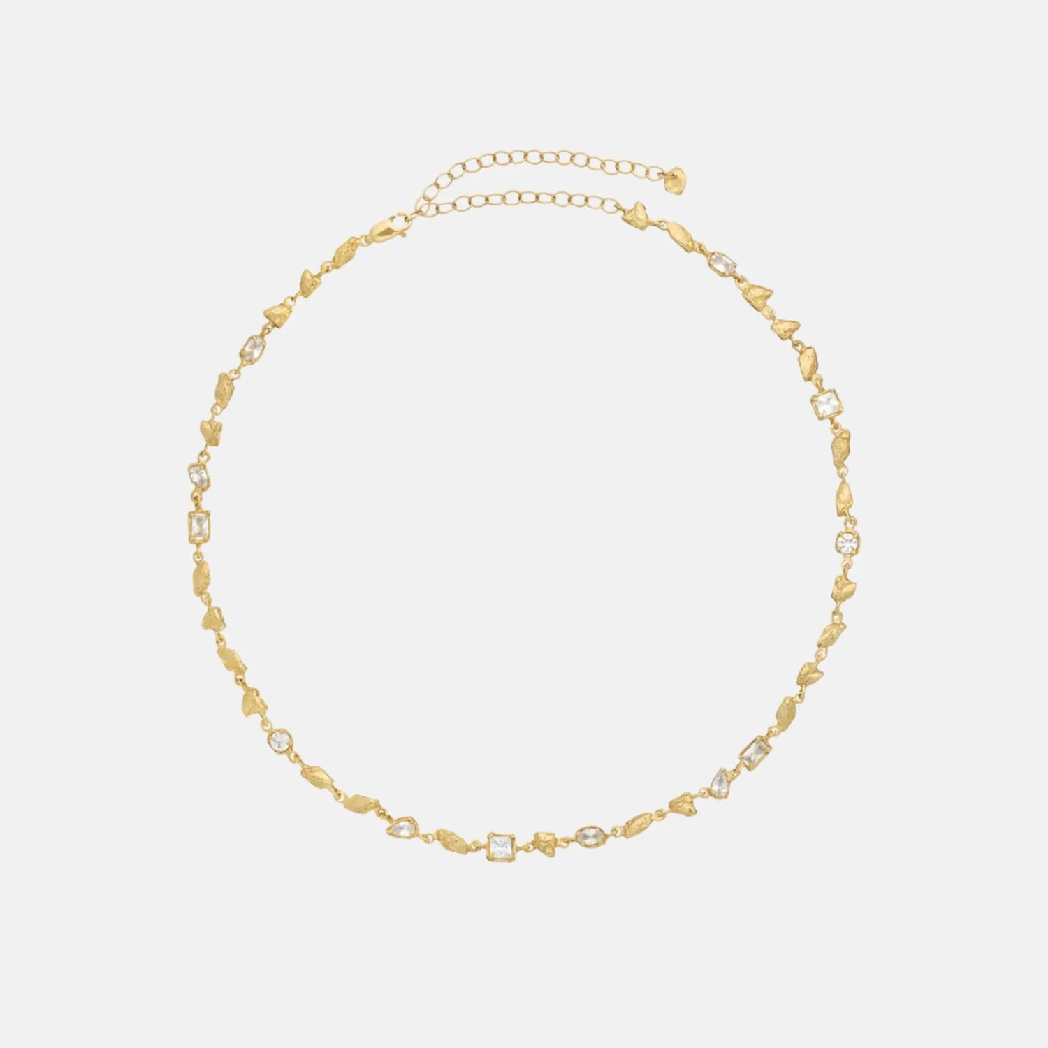Loveness Lee Hali 18K Gold Plated Recycled Silver Necklace, Lab Grown, White Sapphire