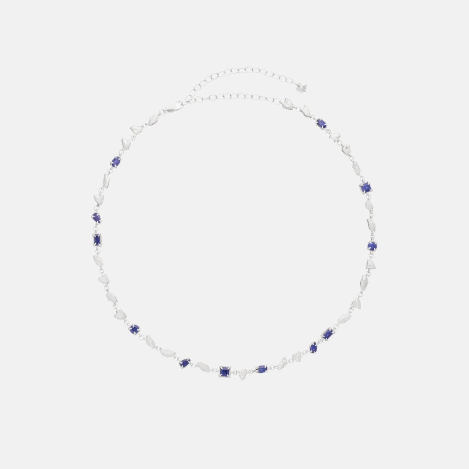 Loveness Lee Hali Argenti Recycled Silver Necklace, Lab Grown. Blue Sapphire