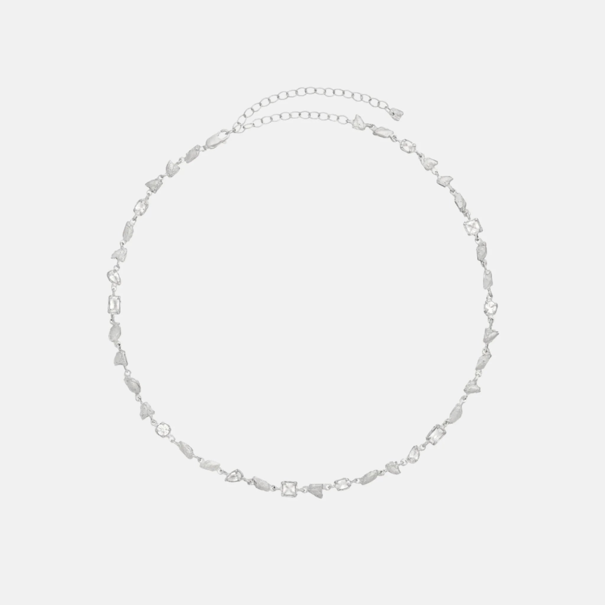Loveness Lee Hali Argenti Recycled Silver Necklace, Lab Grown. White Sapphire