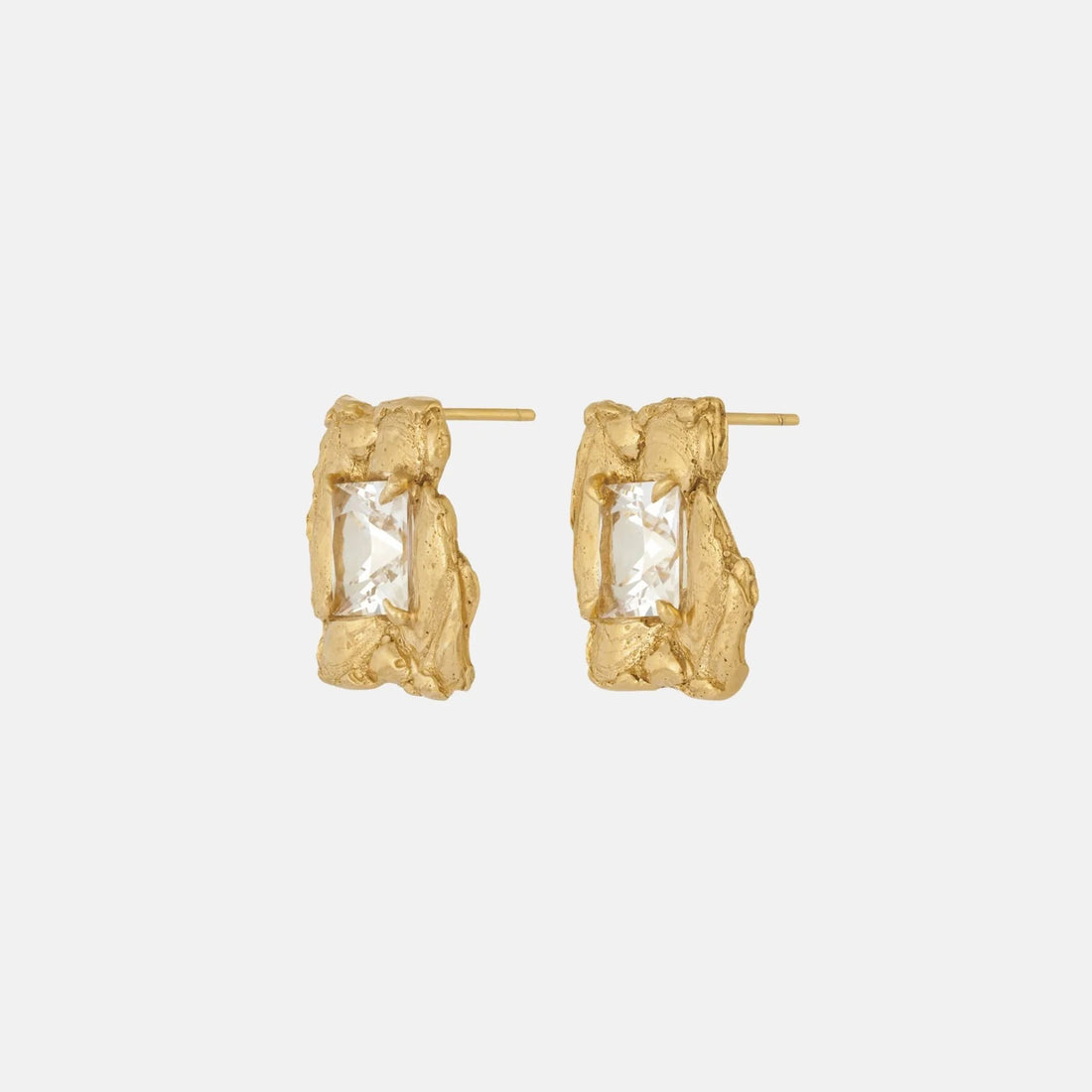 Loveness Lee Jaqi 18K Gold Plated Recycled Silver Earrings, Side