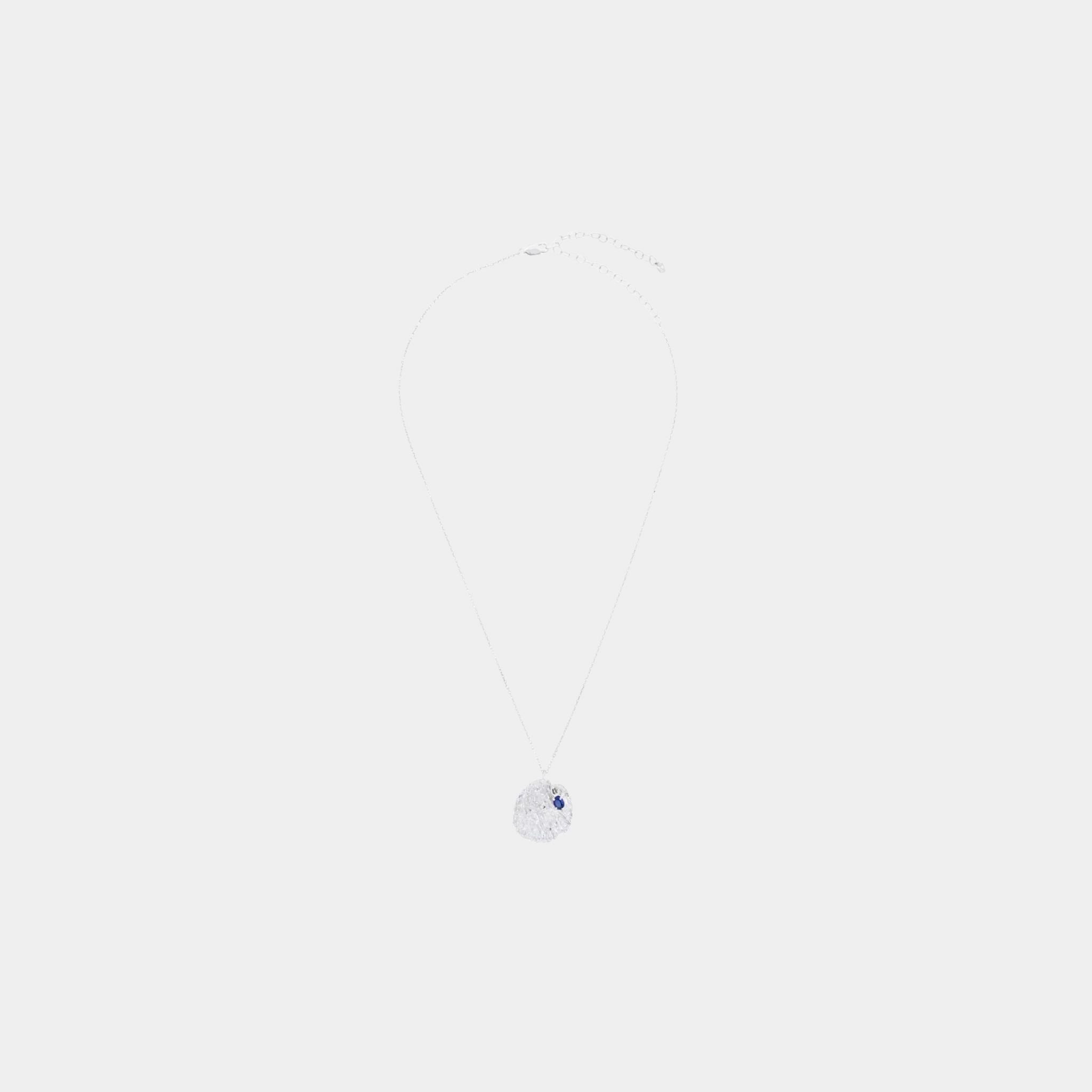 Loveness Lee Maitake Sapphire Medallion Necklace, Silver,  Far