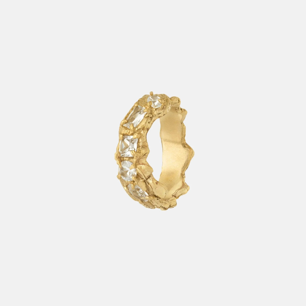 Mara White Sapphire 18K Gold Plated Silver Ring